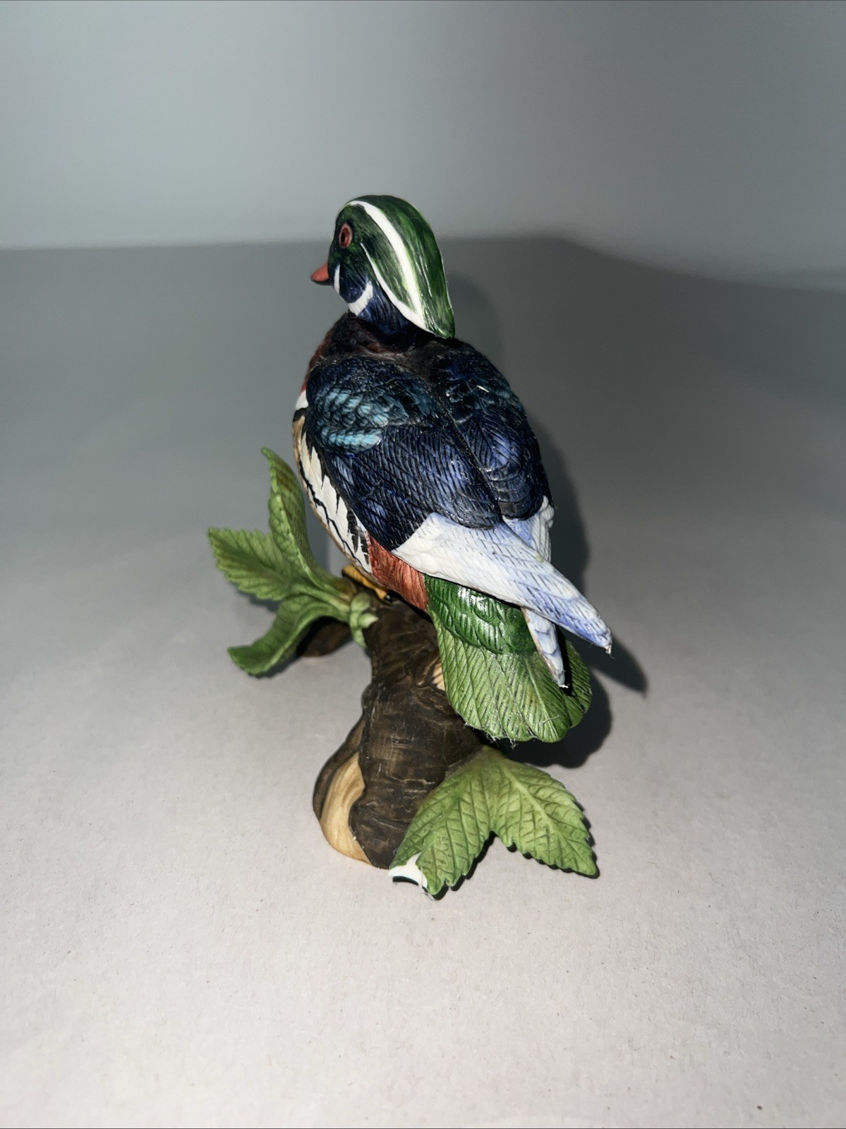 Lenox “WOOD DUCK” From Garden Bird Collection 1990 Fine Porcelain Broken Leaf