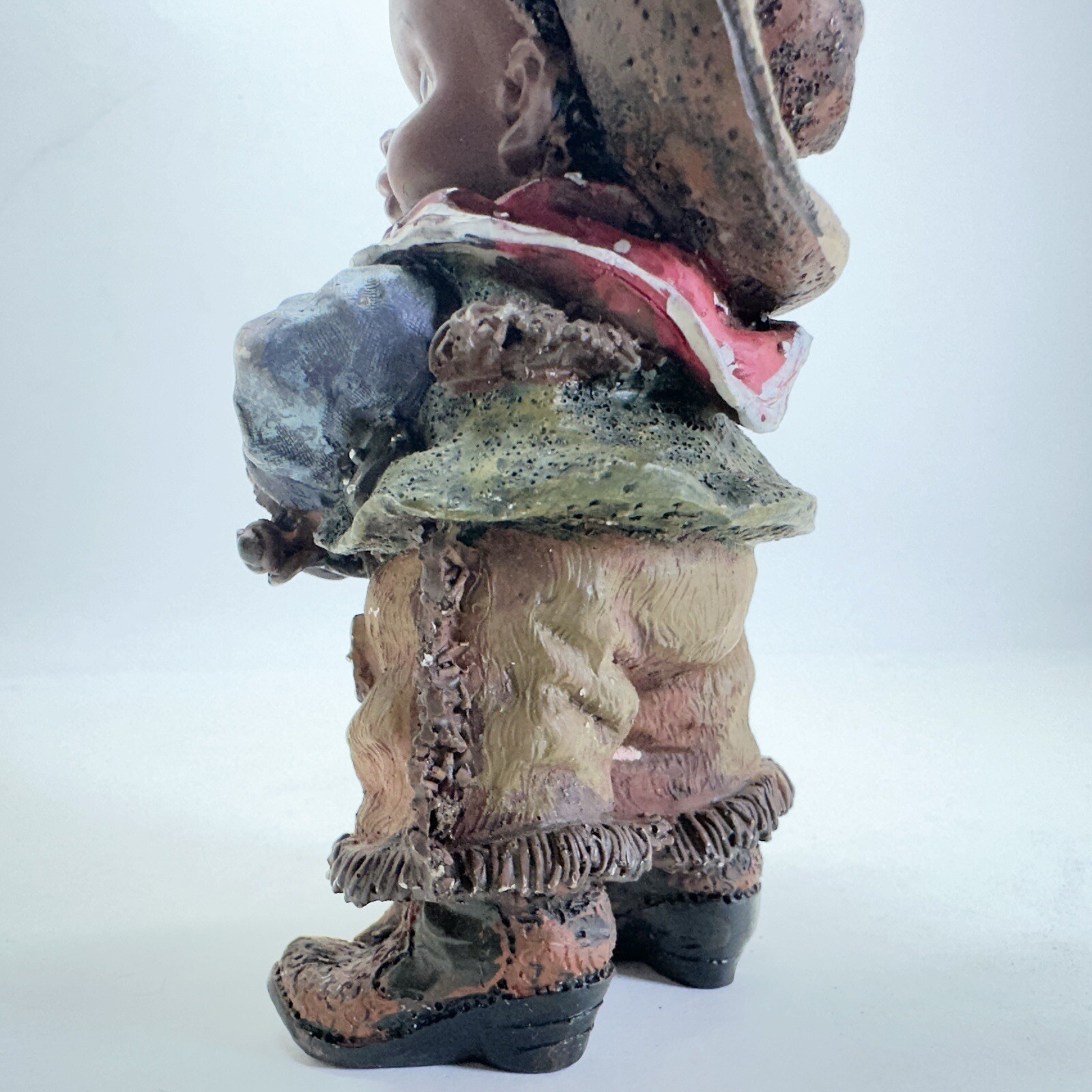 Vintage Black Country Kids Cowgirl Cowboy Americana Resin Figurine