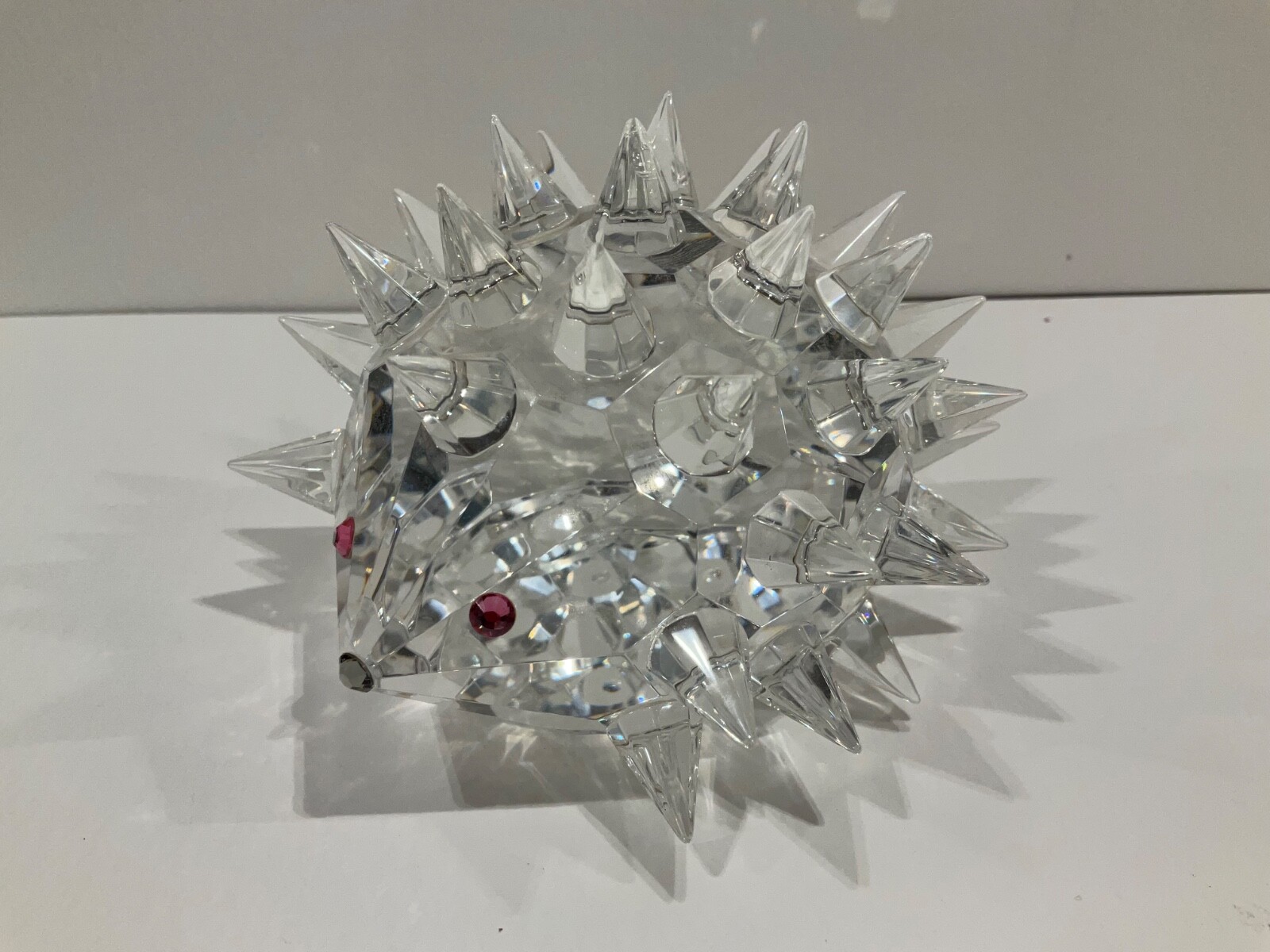 Swarovski Figurine Hedgehog Porcupine Large (Large 1 lb, Pink Eyes, No Whiskers)