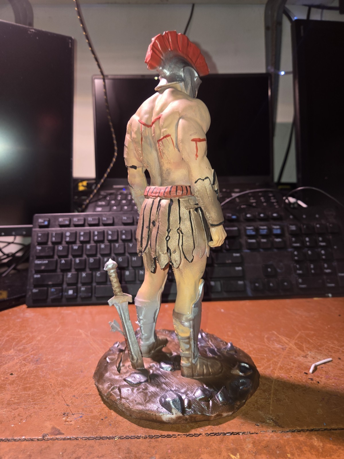 Spartan Warrior Statue 11″ Inches Tall Figure Sculpture Office Decore