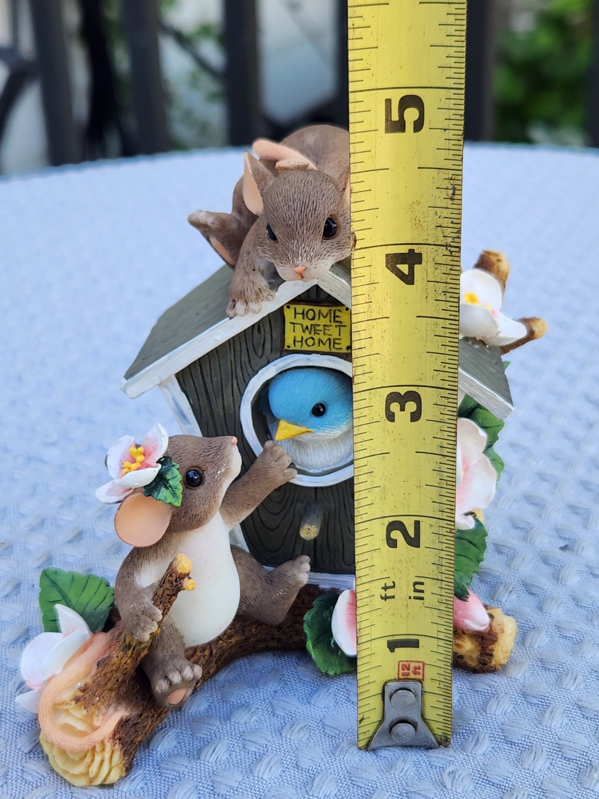 Fitz & Floyd Charming Tails “Home Tweet Home” Figurine Mouse Bird House