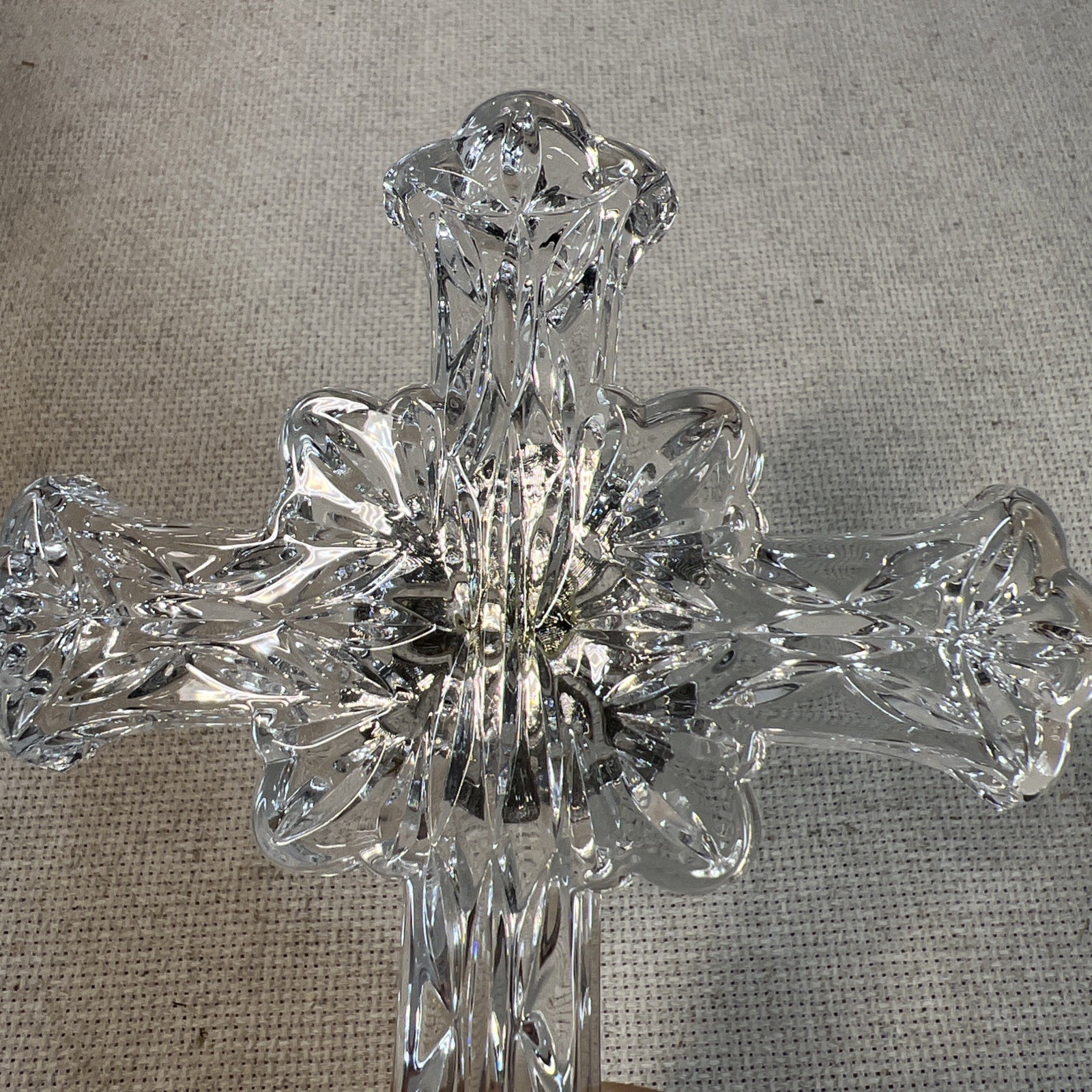 Lenox Full Lead Crystal Cross with Multi-Colored Crystals, Made in Germany 7.5”