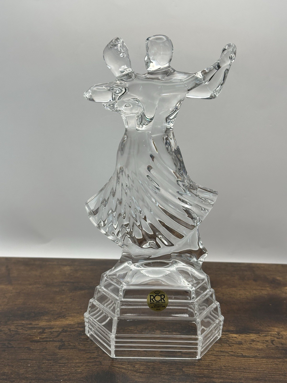 VTG Royal Crystal Rock, Tango Dancing Couple Ballroom Figurine, Italy, 9.5” Gift