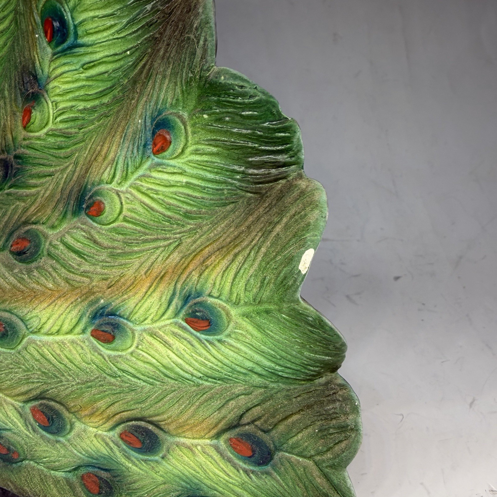 Vintage Ceramic 8.5″ Long Peacock Bird Figurine Artmark Set of 2 Japan