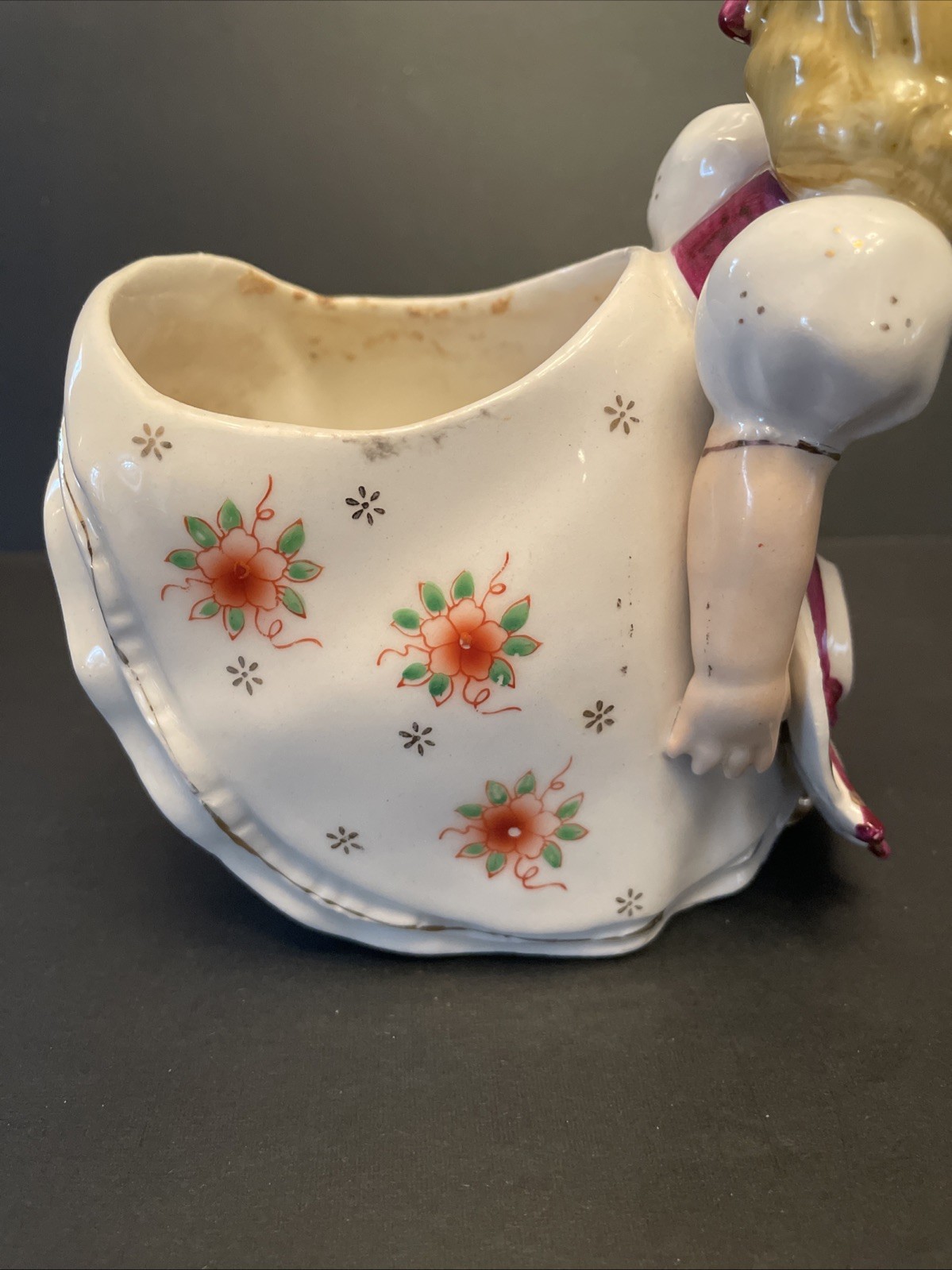Vintage Napco Japan Girl Planter Flower Dress Royal Sealy Girl