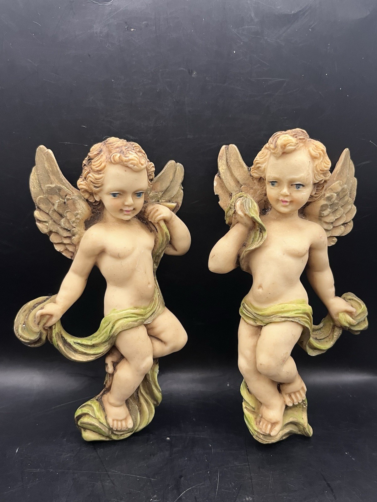 vintage angel figurines (2) Wall Hanging Italy
