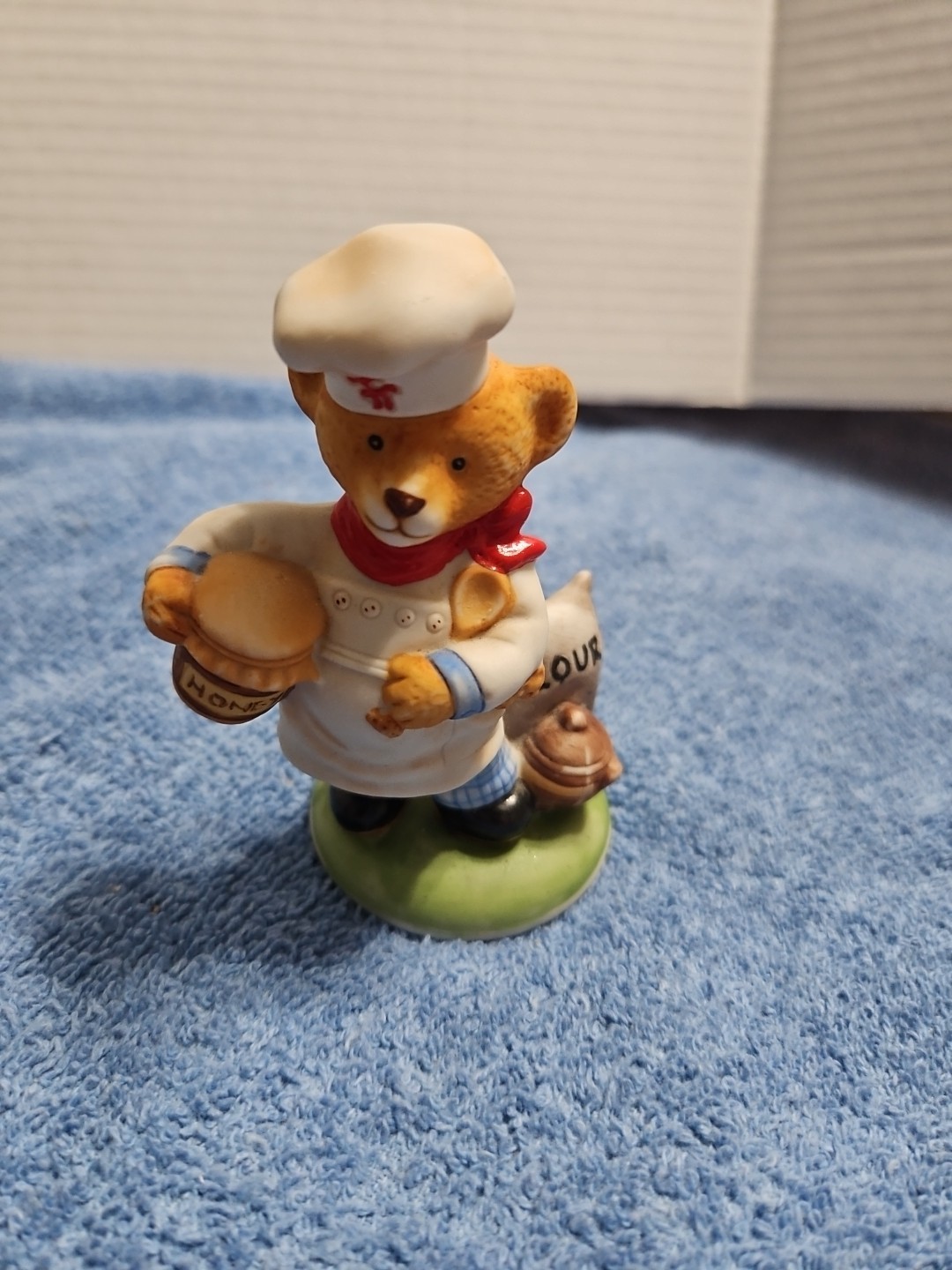 Chef Pierre Hotel Teddington Bear Figurine By Franklin Mint, Fine Porcelain, 1
