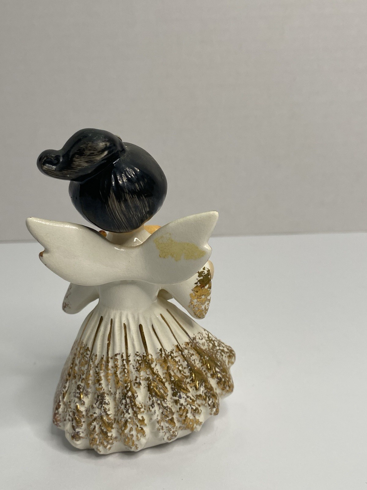 Vintage Lefton November Birthday Angel Holding Turkey 1987J RARE HTF