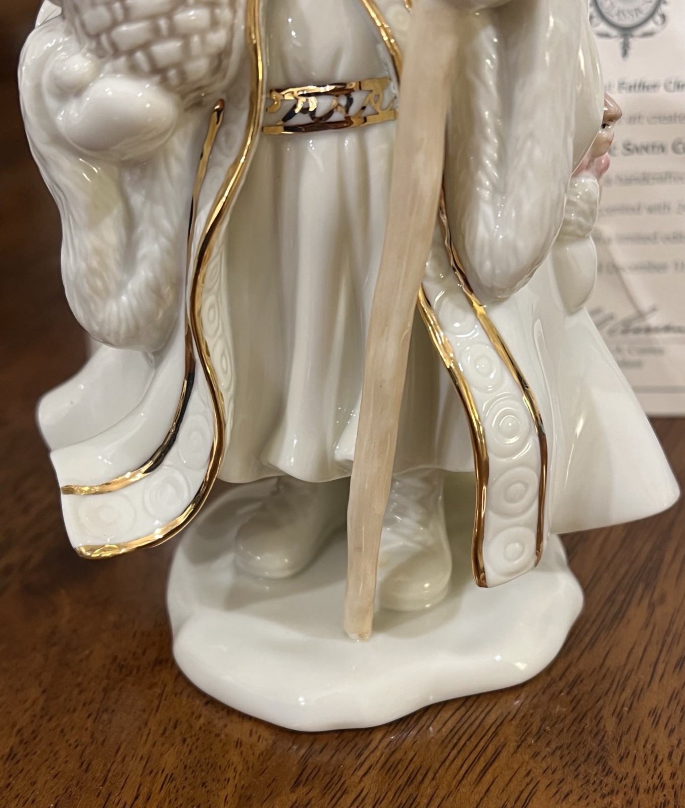 LENOX CLASSIC FATHER CHRISTMAS 1999 LIMITED EDITION 6.75″ FIGURINE 24K GOLD BOX