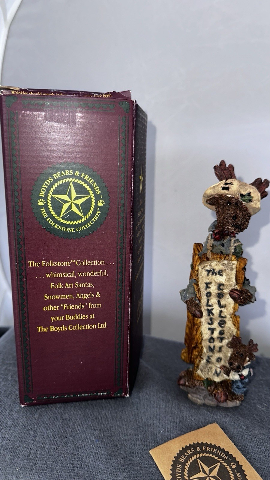 The Folklore Collection Boyds Bear w box “The Sign” Moose Figure