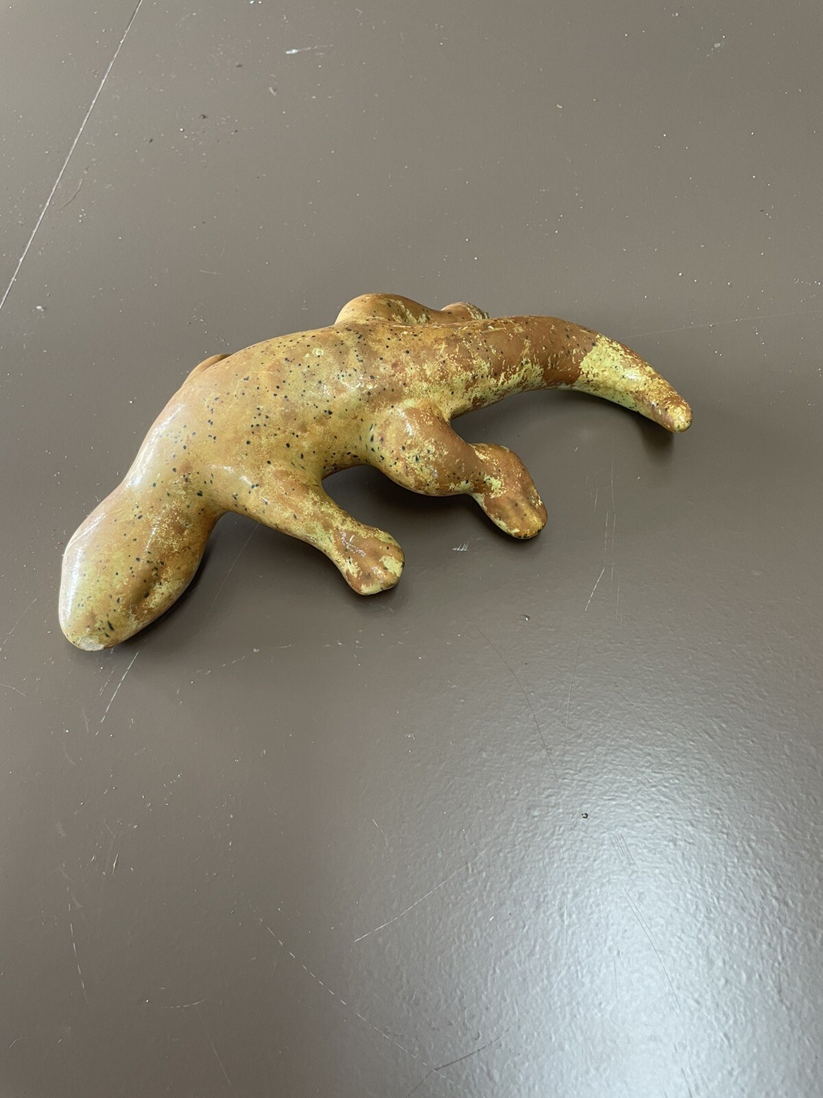 Hand Painted Ceramic Lizard Garden Decor Faux Lizard Outdoor Indoor