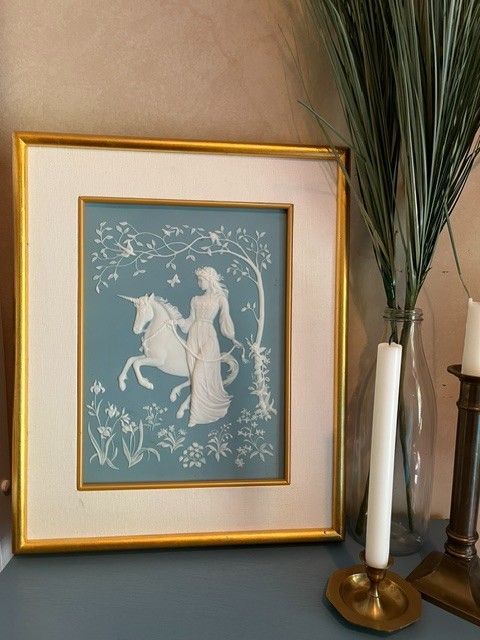 “The Lady and The Unicorn” Porcelain By George McMonigle Franklin Mint Wedgewood