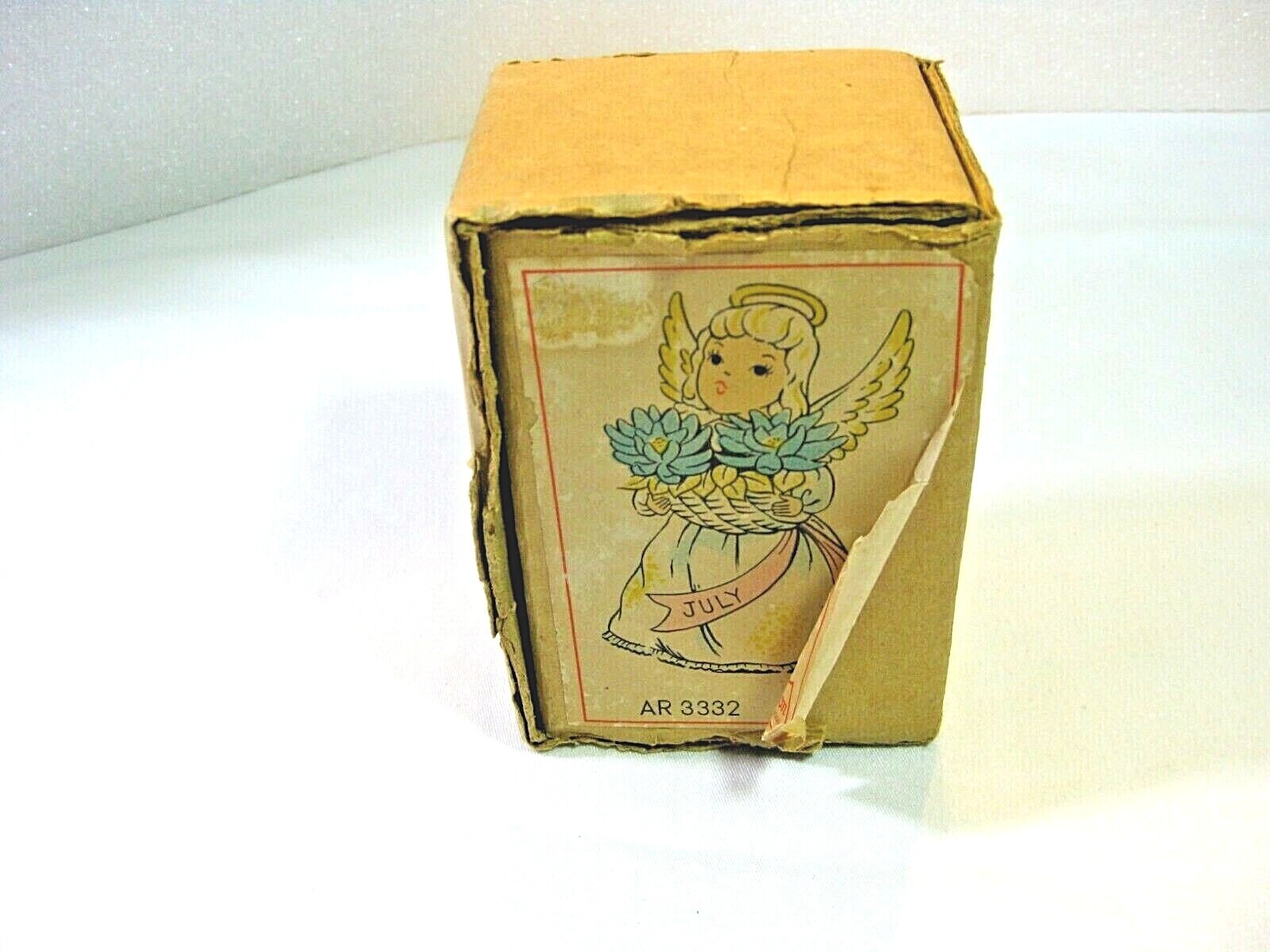 Vintage Lefton July Angel Figurine AR3332 ** EMPTY BOX **