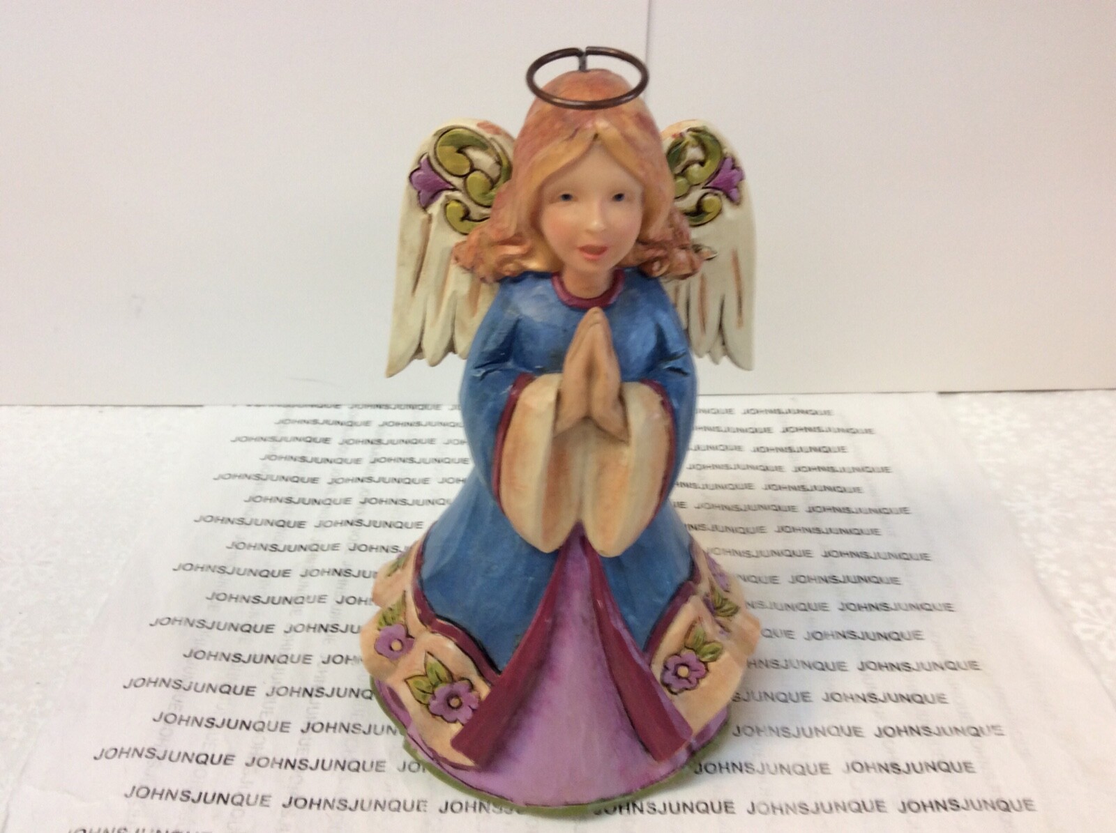 SMILE & PRAY TO START THE DAY JIM SHORE ANGEL NEW #4047060 PRAYING ANGEL