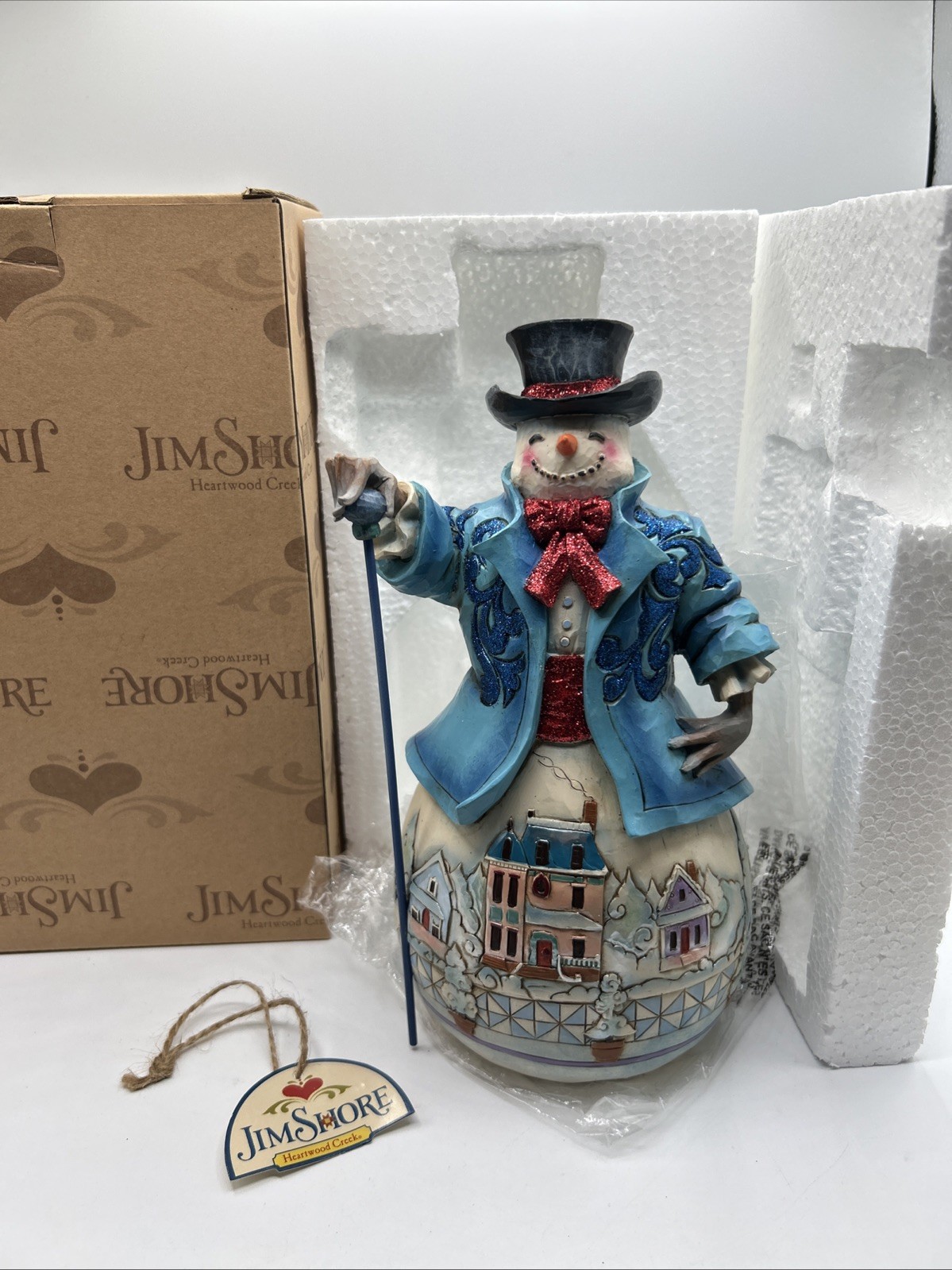 Jim Shore Heartwood Creek Believe in Holiday Magic Winter Snowman 2014 #4041074