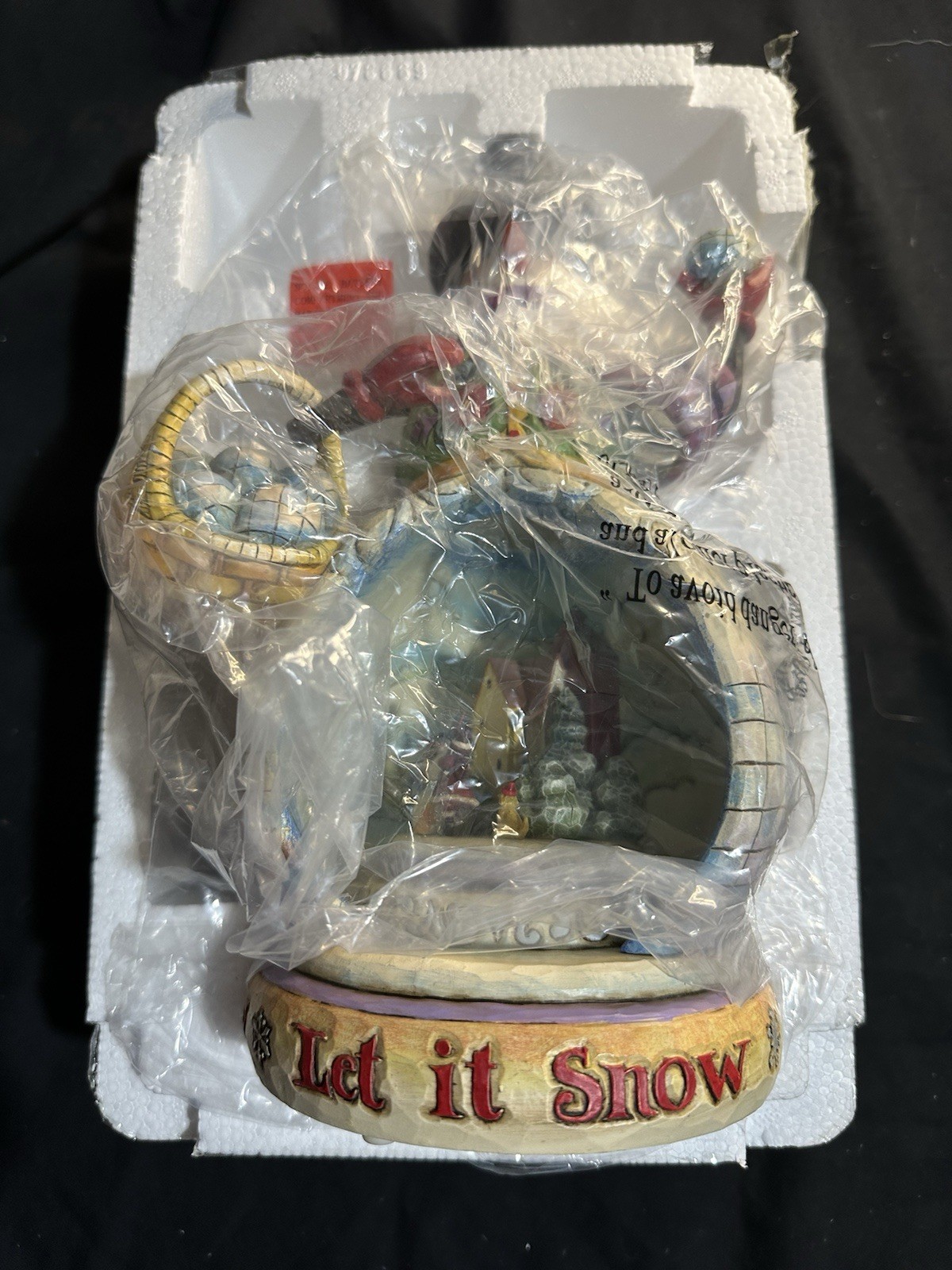Jim Shore “The Fun Just Snowballs” Lighted Rotating Music Box RARE NIB