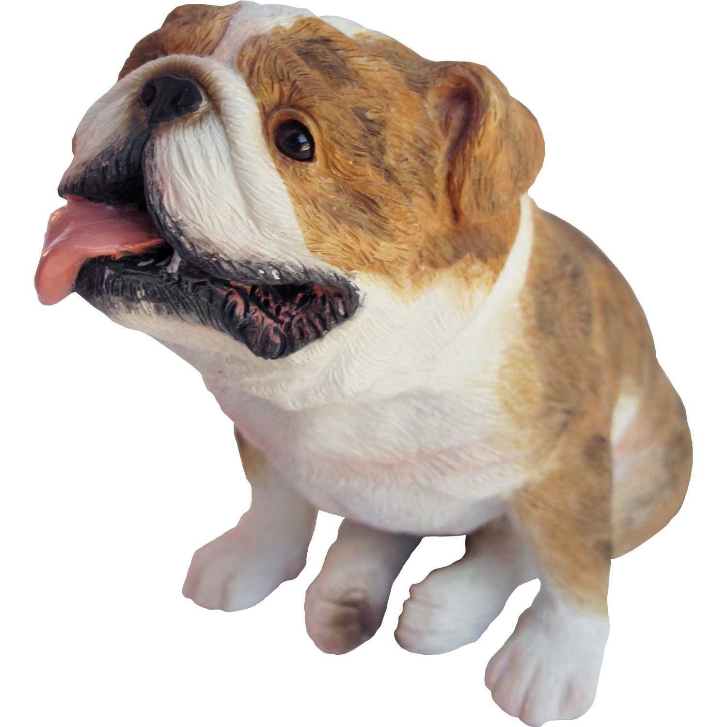Sculpture Medium Sitting Brindle Bulldog