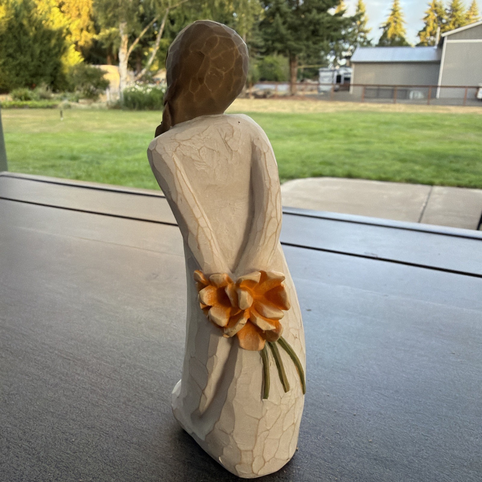 Demdaco Willow Tree ‘For You’ Girl with Flowers 5.5in Figurine by Susan Lordi