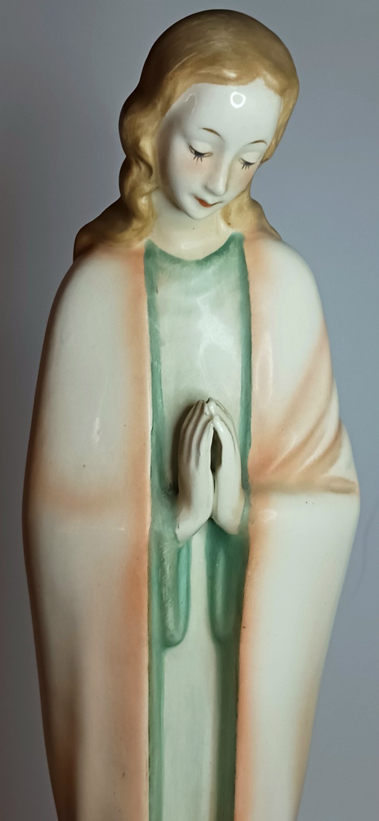 Vintage Hummel Standing Madonna 13” Tall Hand Painted in Pastels