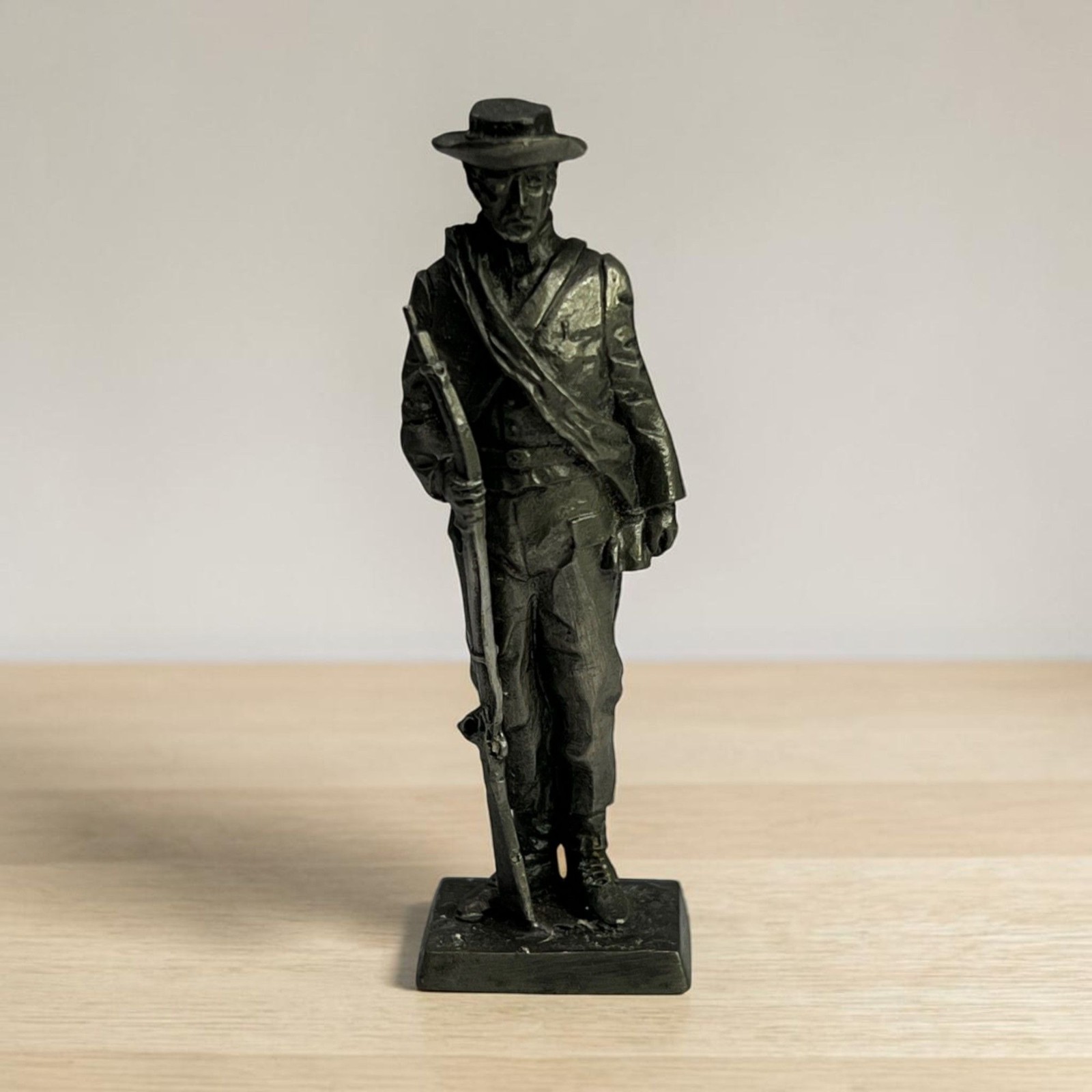 Franklin Mint Confederate States Army Private Pewter Military Sculpture 1980