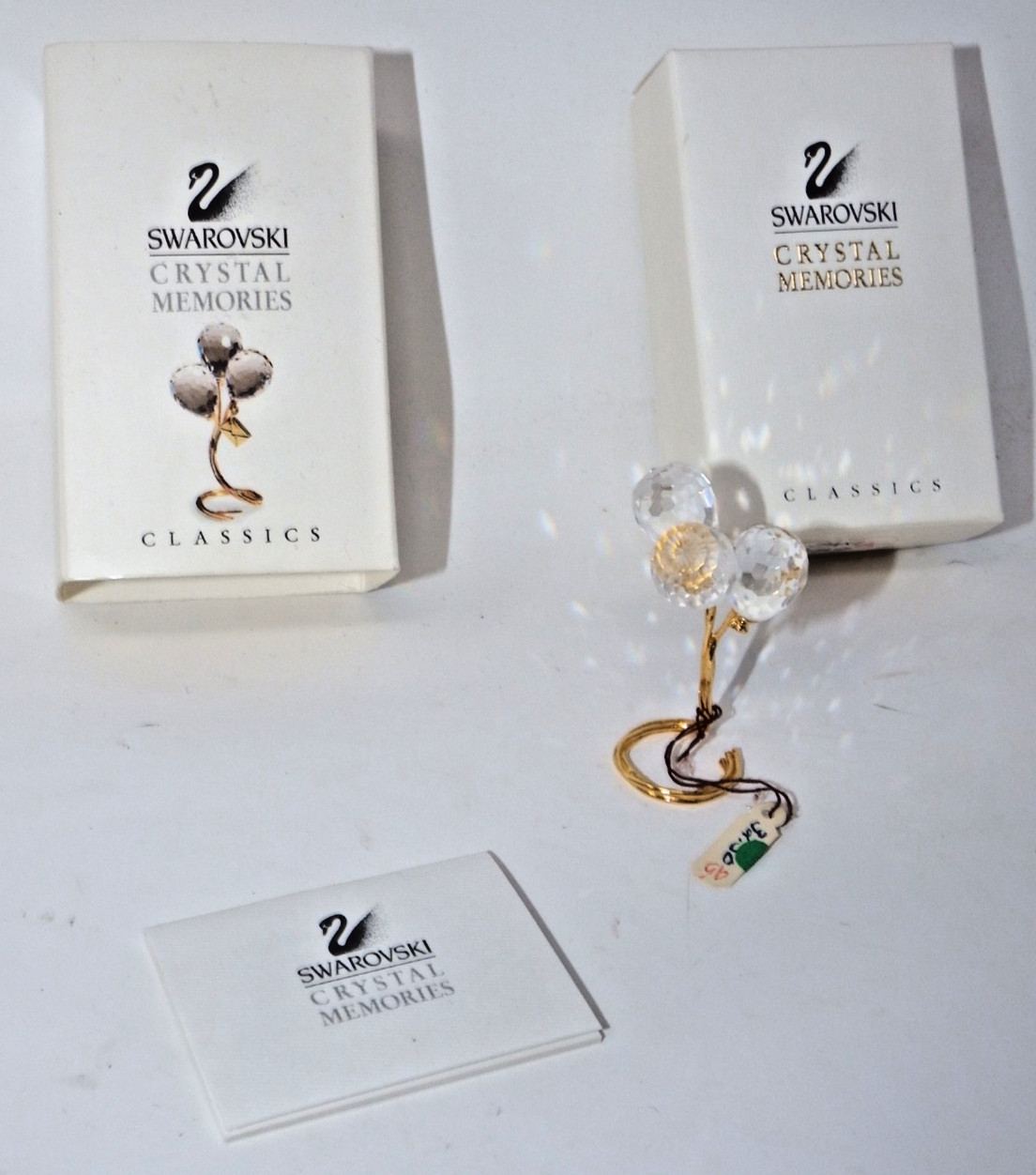 Swarovski Crystal Memories Classics Balloons Figurine Gold Tone 191604 W/Box