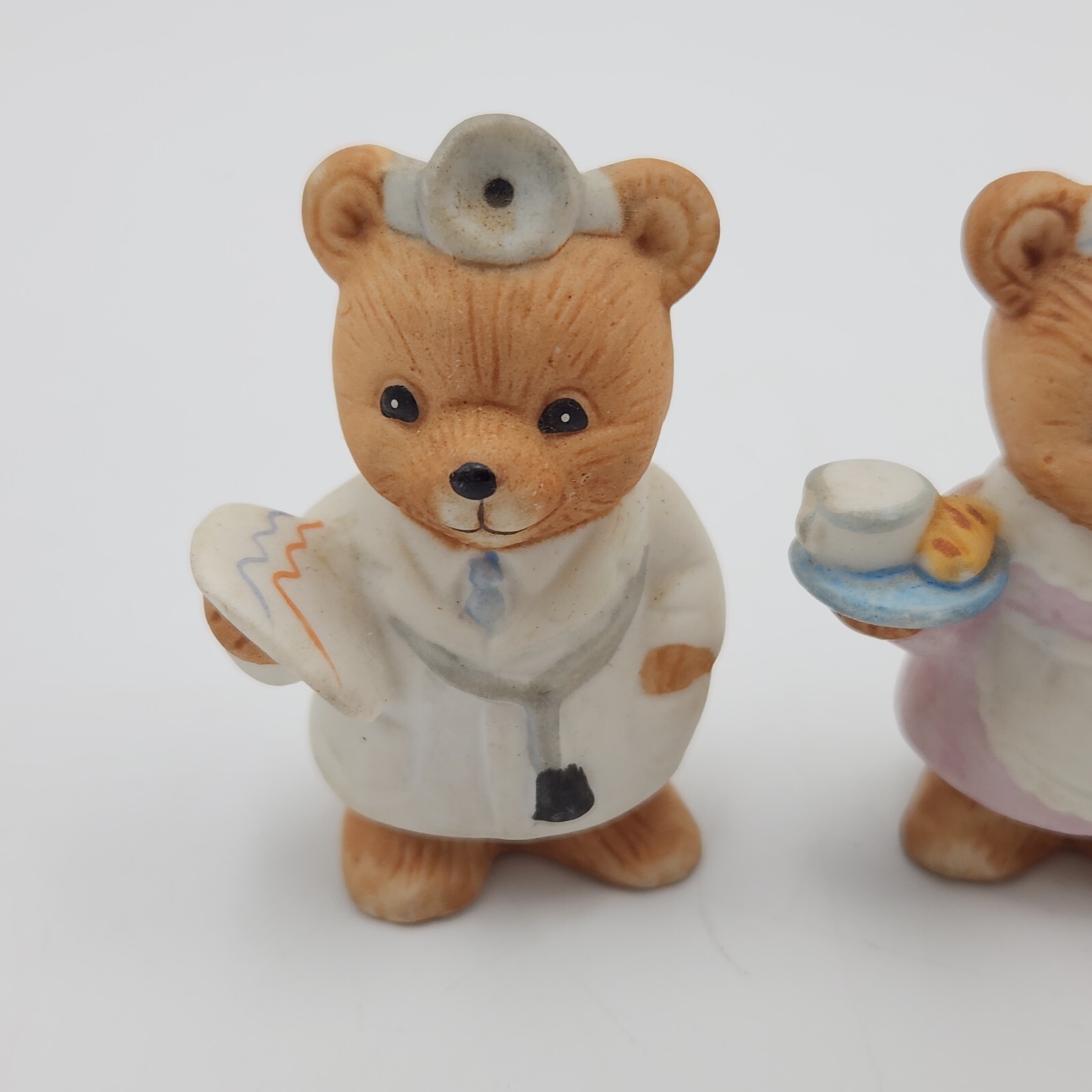 Homco Porcelain Teddy Bear Figurines 16 Piece Lot Of 5 Daily Life Theme Sets