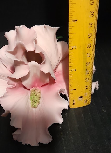 Vintage Capodimonte Pink Orchid Iris Flower Made in Italy