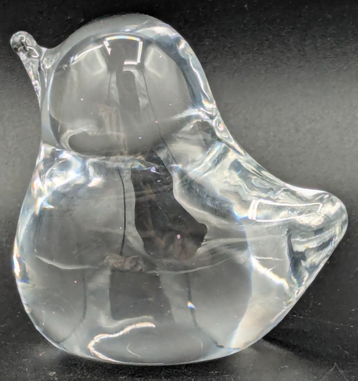 Daum France Crystal Bird Figurine – Signed – 2.5″