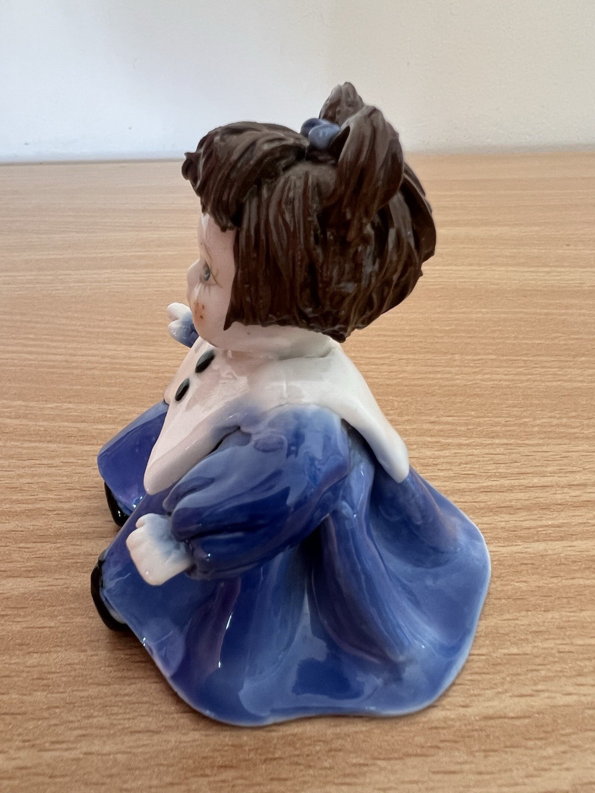 LINO ZAMPIVA ? Ceramic Spaghetti Hair Doll Figurine Vintage Italian 9cm