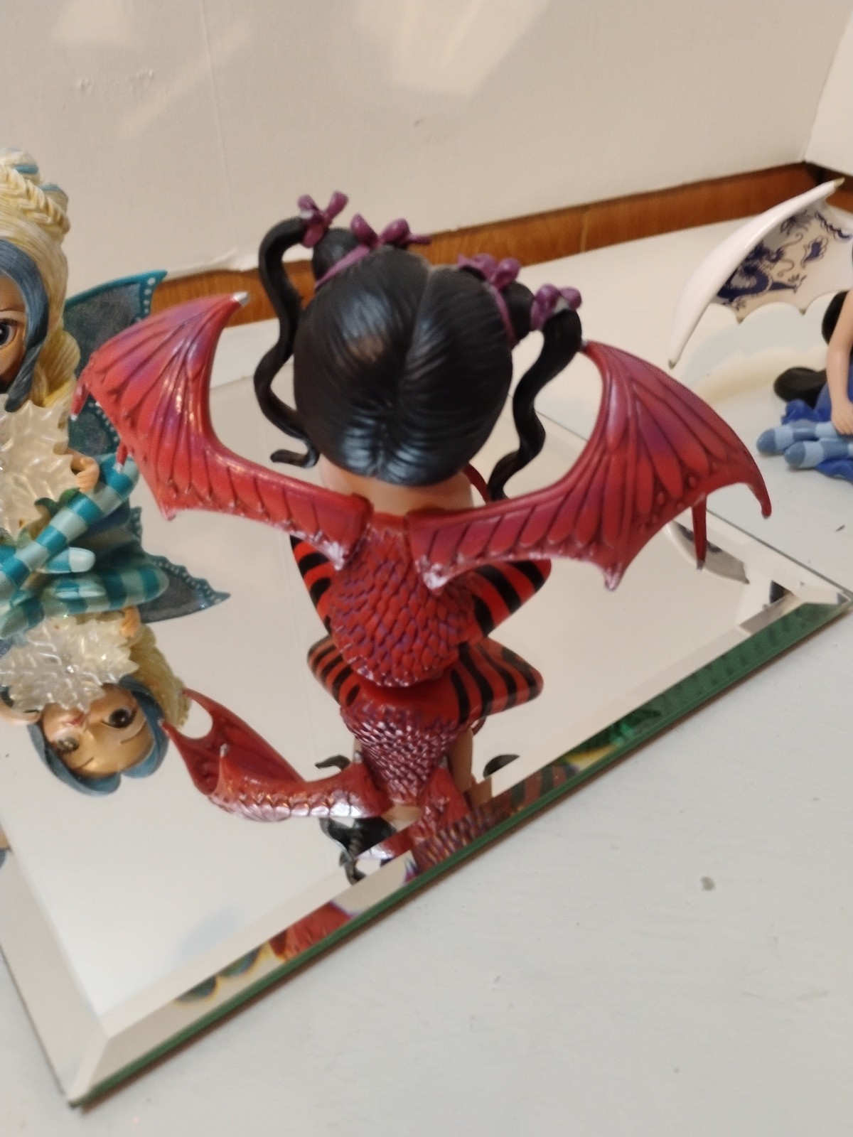 Lot Of 4 Fine Adult Collectibles Winged Themed Female Figures Approx. 4″ Tall