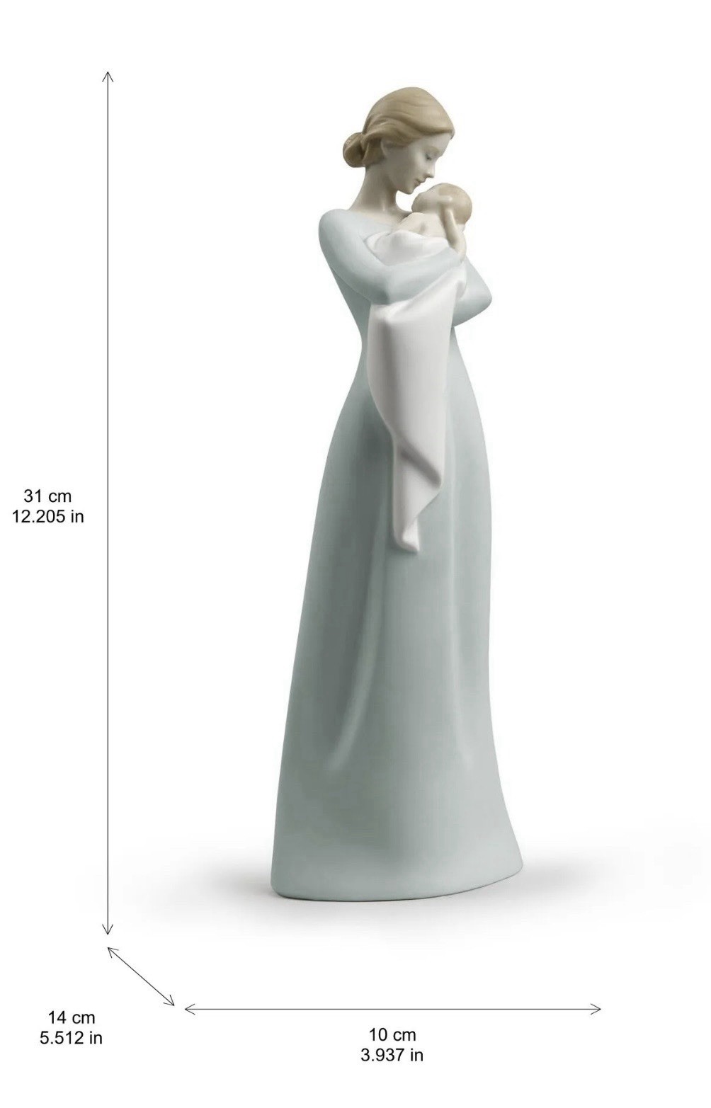 New LLADRO #18218 A Mother’s Embrace Mother & Baby Satin Finish No Orig Box