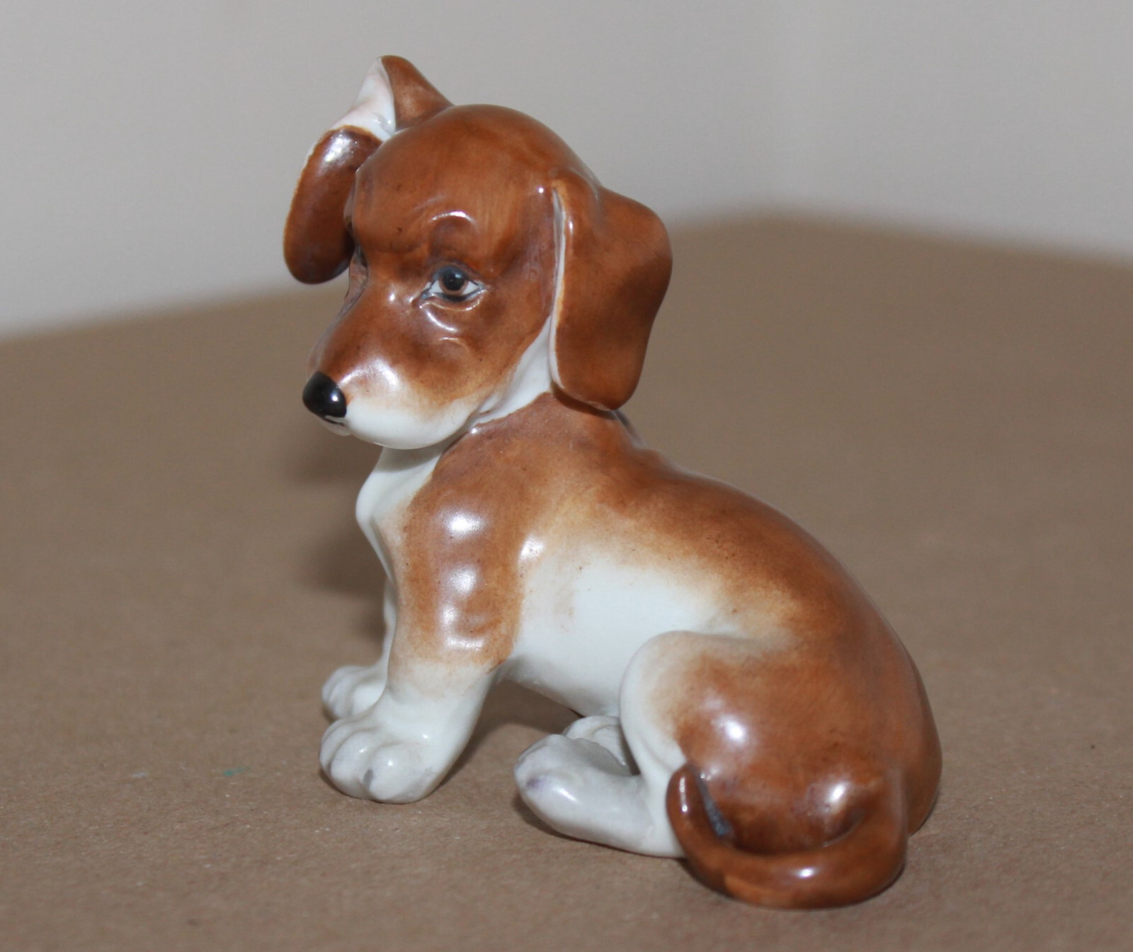 Antique Augarten Wien Porcelain Figurine Dachshund Dog 1671 Hund Dackel Austria