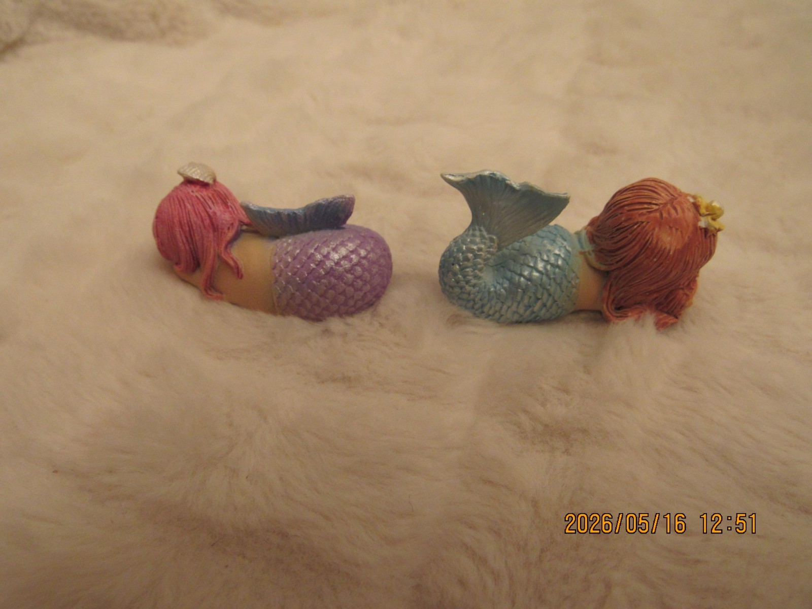 Lot of 2 Mini Mermaid Figurines