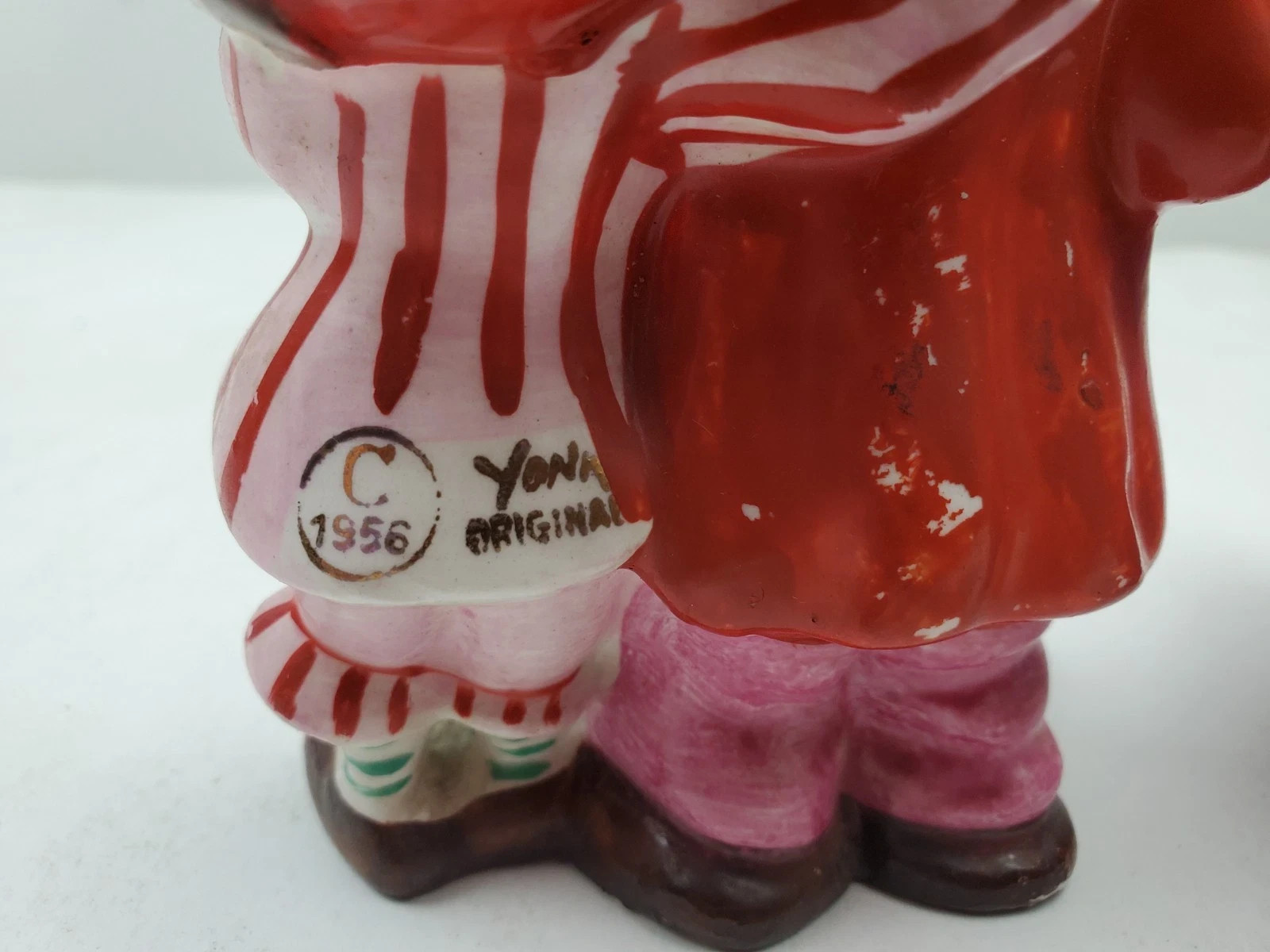1956 Yona Original Hand Painted Vintage Ceramic Clowns Set Made in Japan