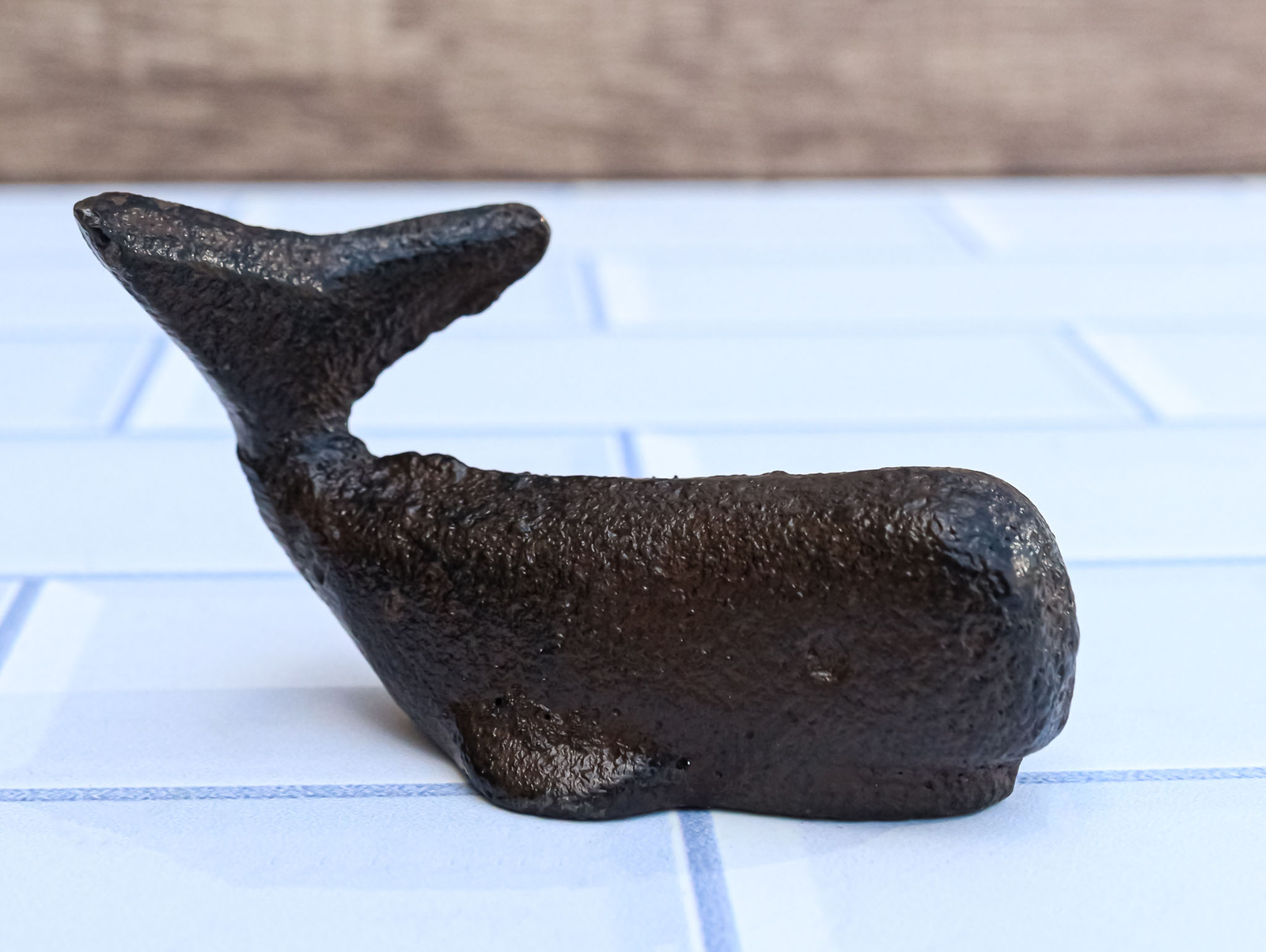 Nautical Marine Rustic Vintage Cast Iron Sperm Whale Decorative Figurine 3″ L