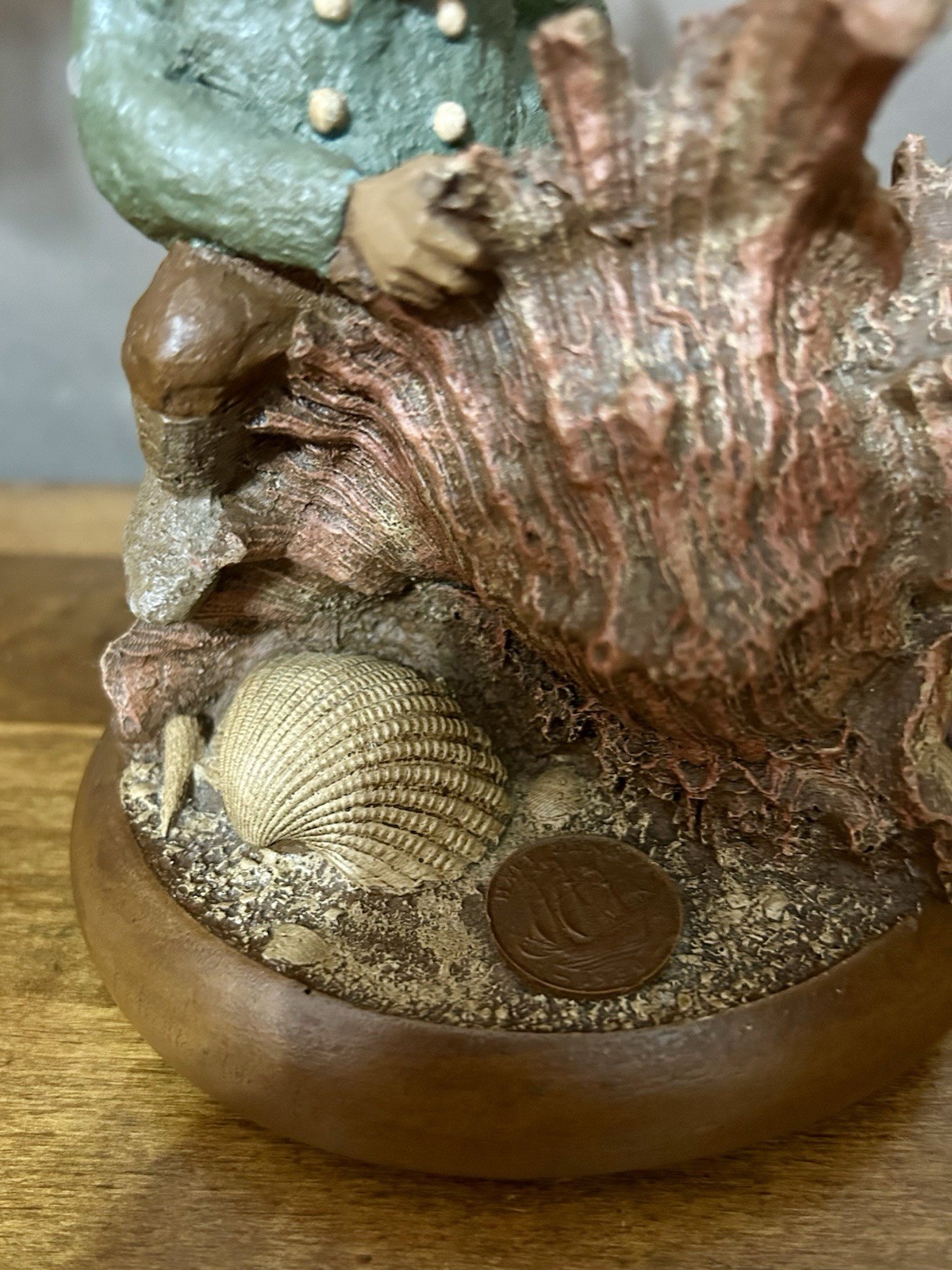 1983 Tom Clark – SKIPPER Sea Captain Gnome With Lg Seashell Figurine 8″ Tall #25