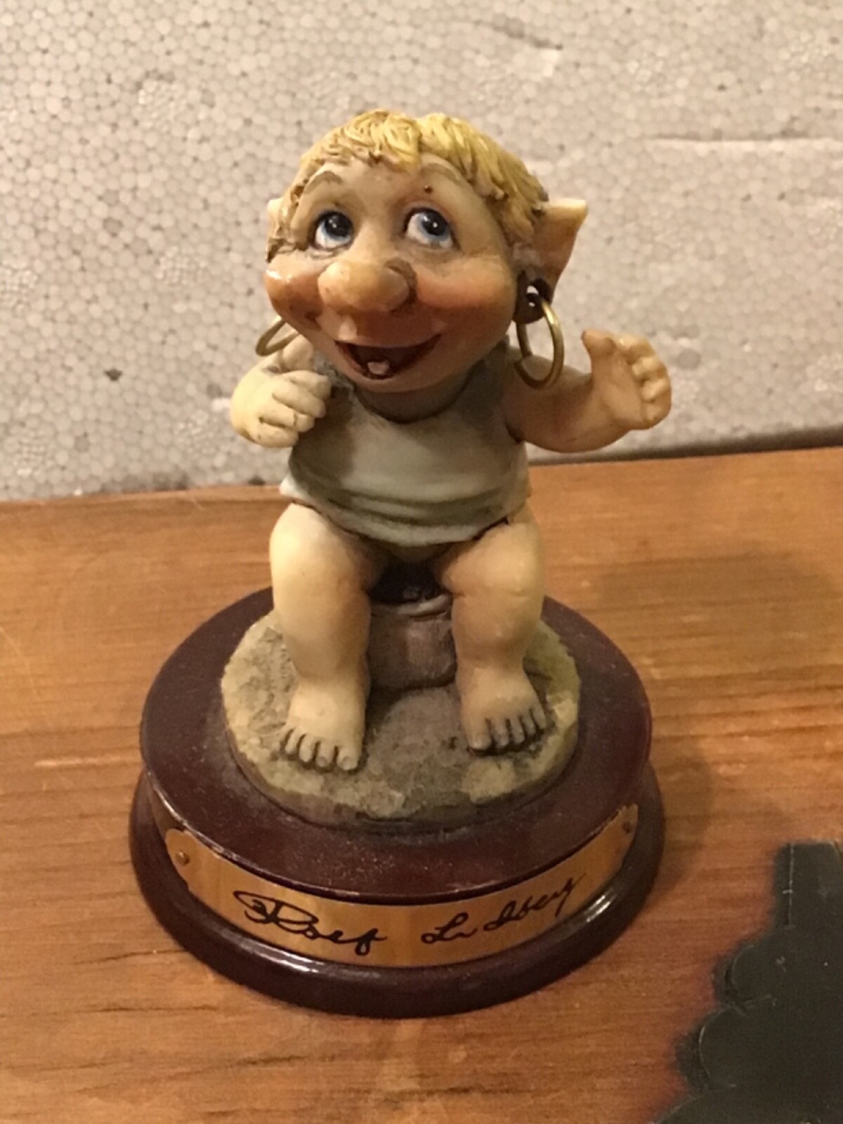 Vintage Rolf Lidberg Troll Child on Potty Olofström Sweden #8405/9000