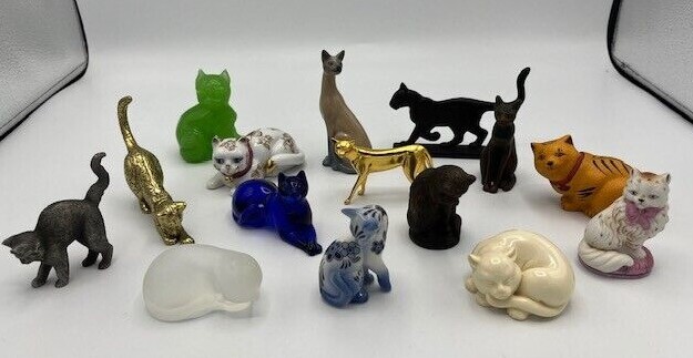 Franklin Mint Curio Cat Animal Collection Figurine Choose your Favorite
