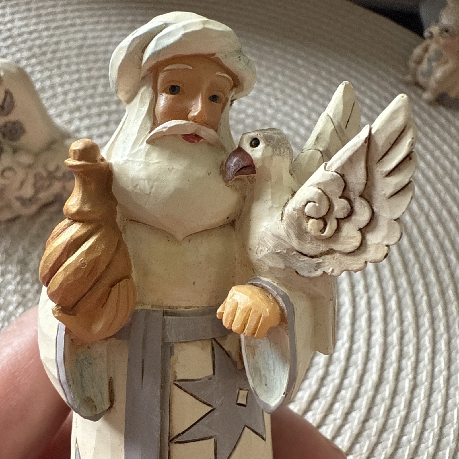 Jim Shore 2016 Nativity Set “We Adore Him” White Woodland 8 Piece Set No Box!