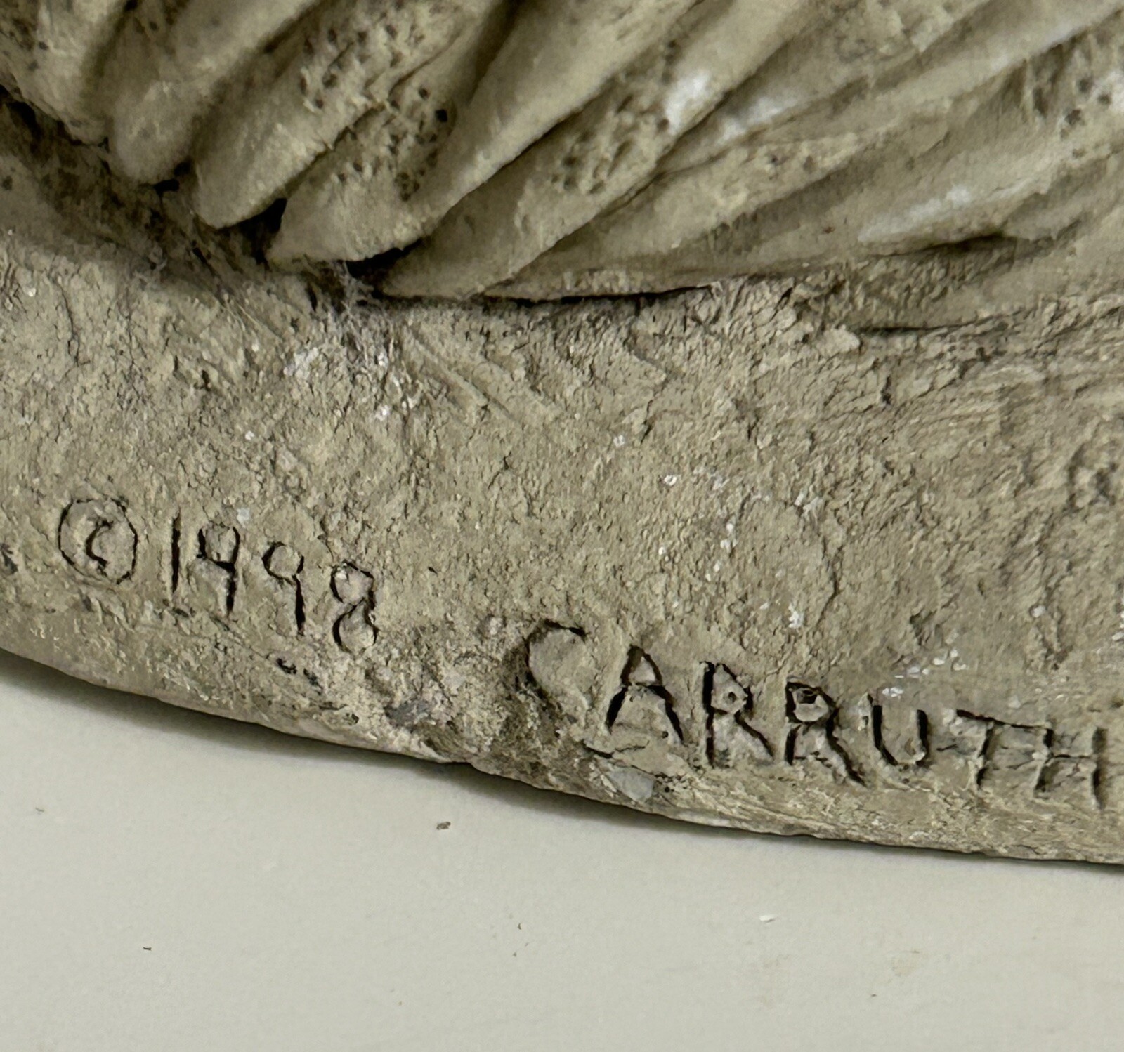 Carruth Hedgehog Lawn Sculpture Approximately 6” x 3” Heavy Signed , Dated 1998