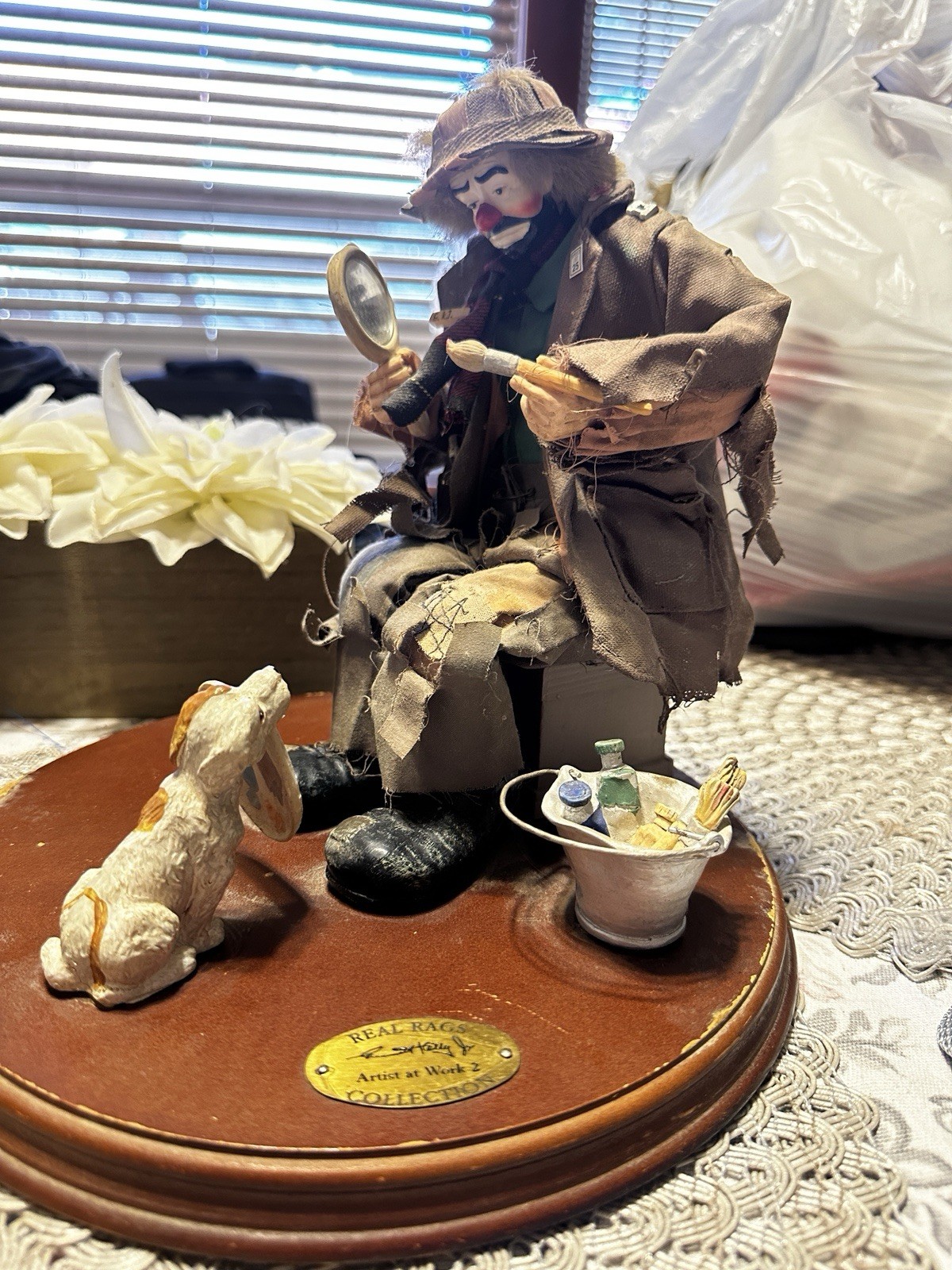 Emmett Kelly Jr Signature Collection Artist At Work with Stand #0636 Limited Ed