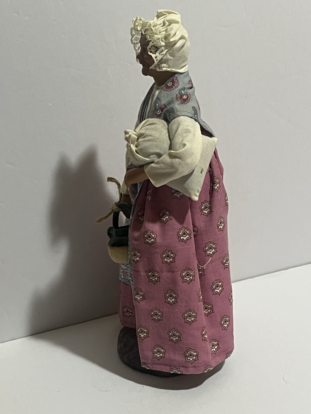 Santon De Provence Florence Woman Figurine French Folk Carrying Flour Jug