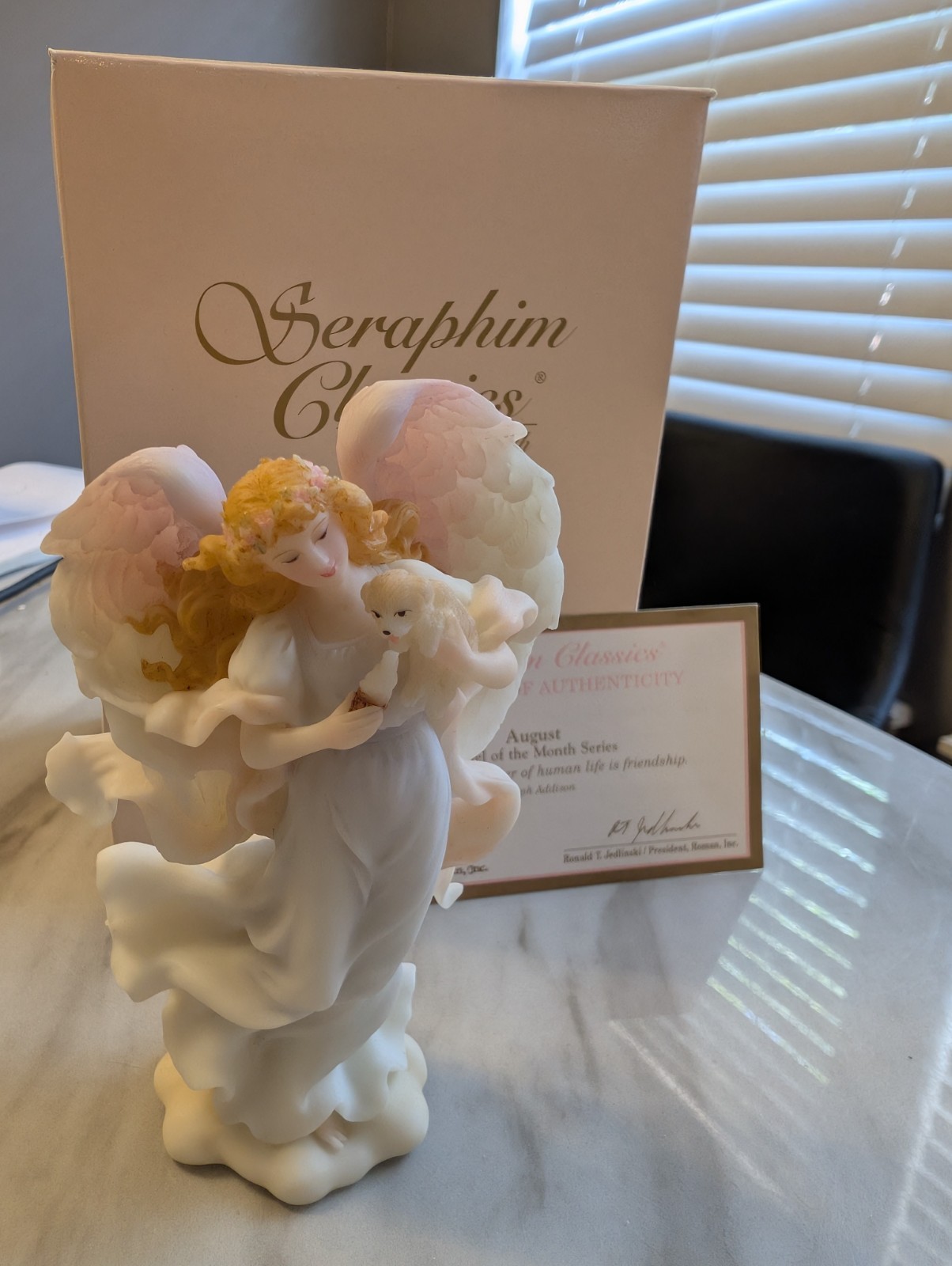 Seraphim Classics Angels 1999 AUGUST Angel of the Month Series #81818 4″ Figure