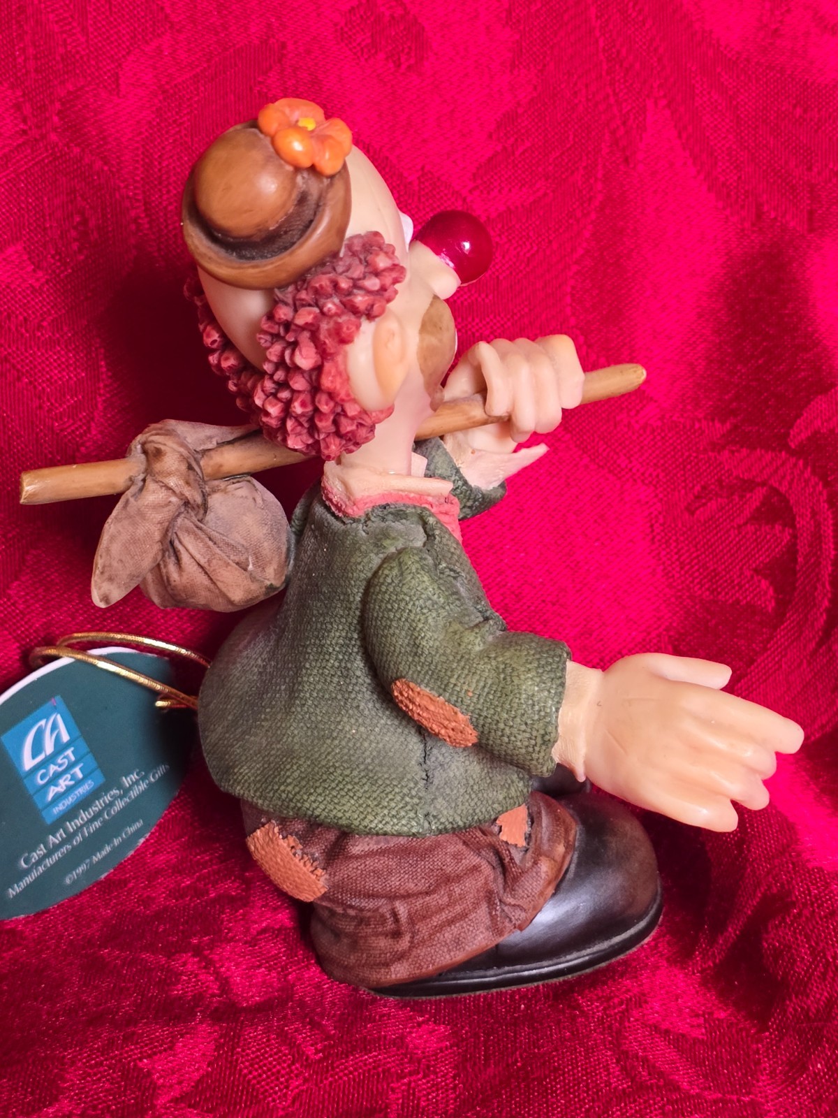 Slapstix Clown “Happy Camper” Porcelain Figurine from Cast Art Industries