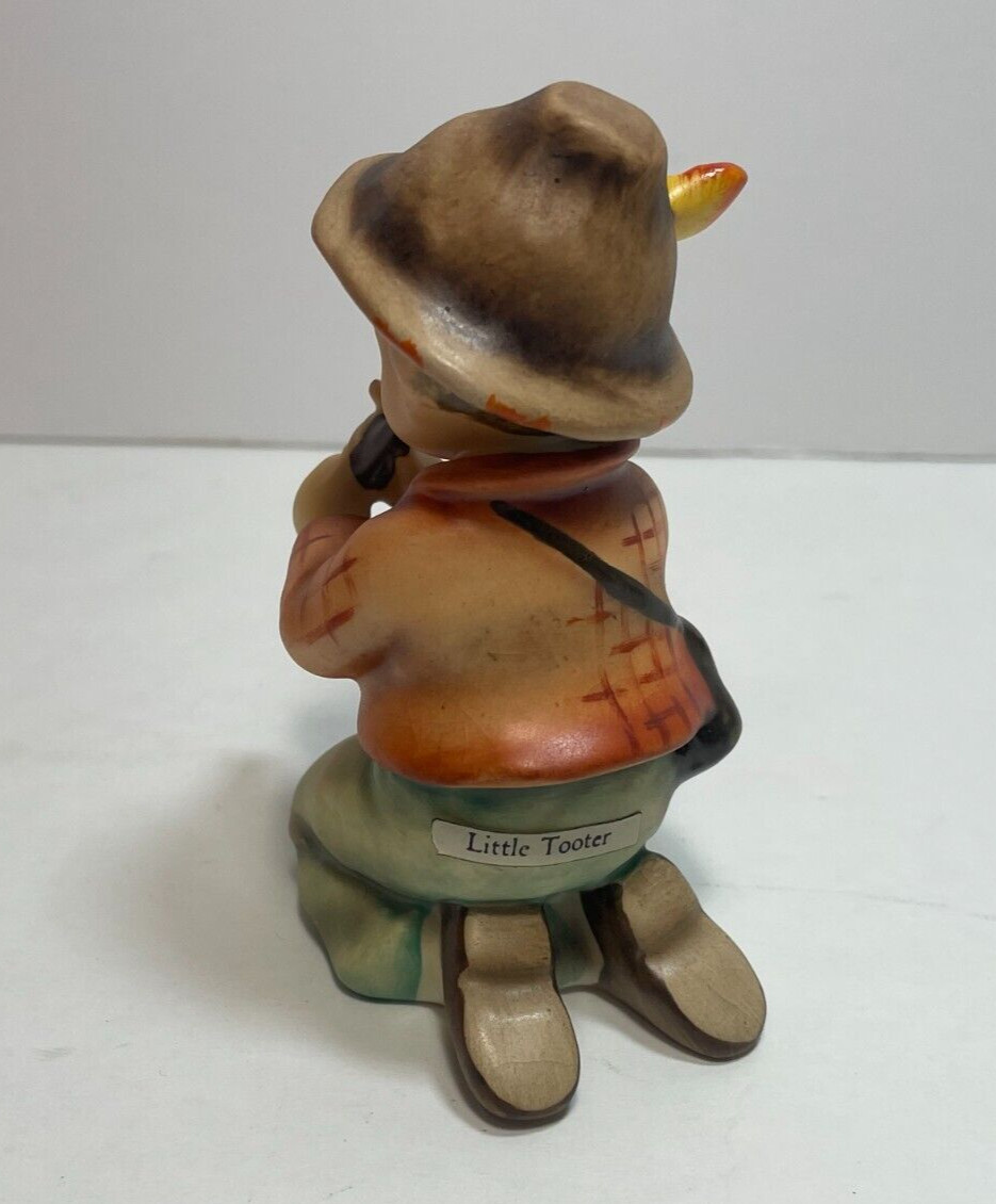 Vintage Hummel Little Tooter 3.75” #214/H Figurine TMK5 in Original Orange Box