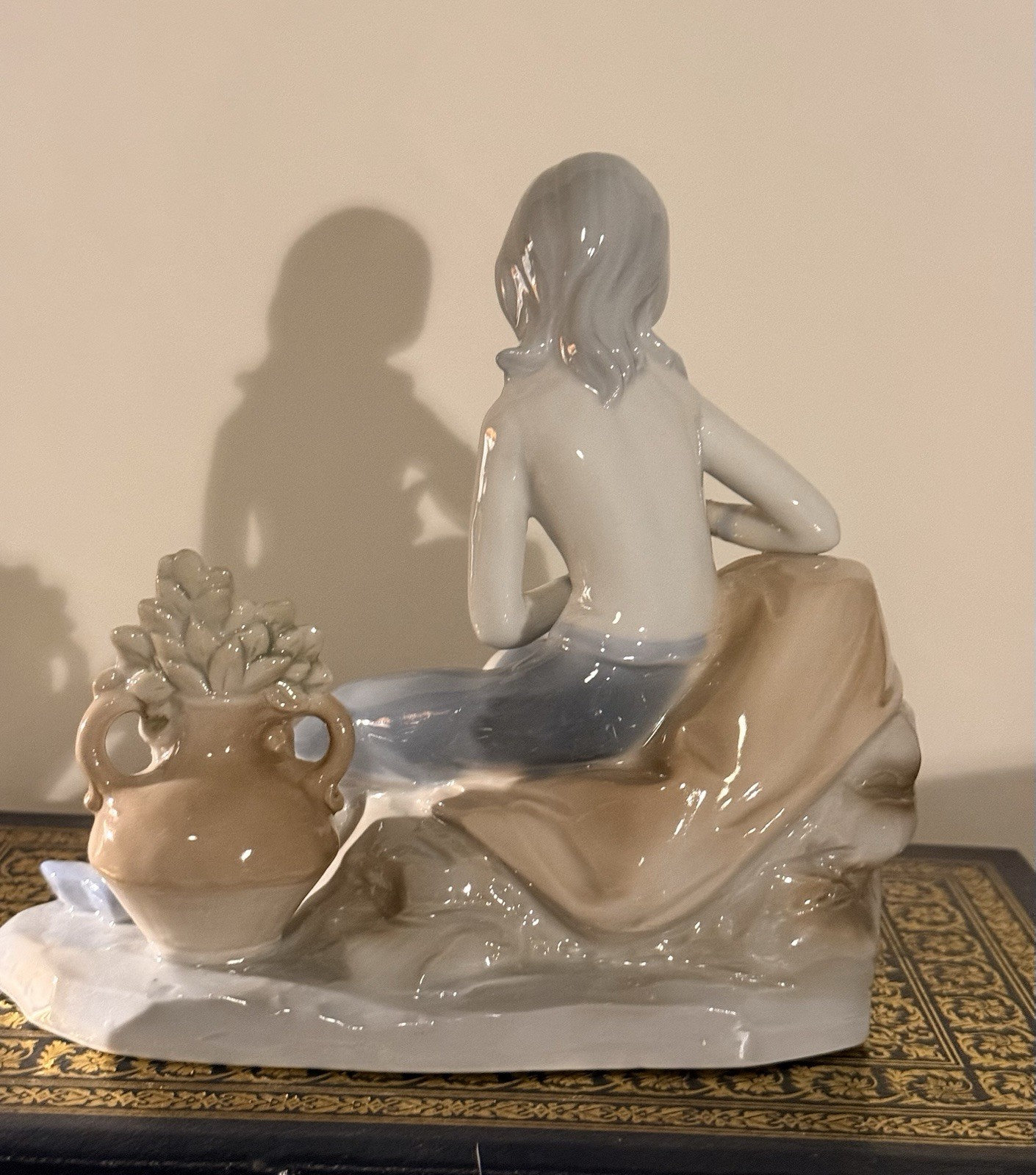 Vintage Brinn’s Girl with Bird, Flowers, And Books – Gives Of “Belle” Vibes