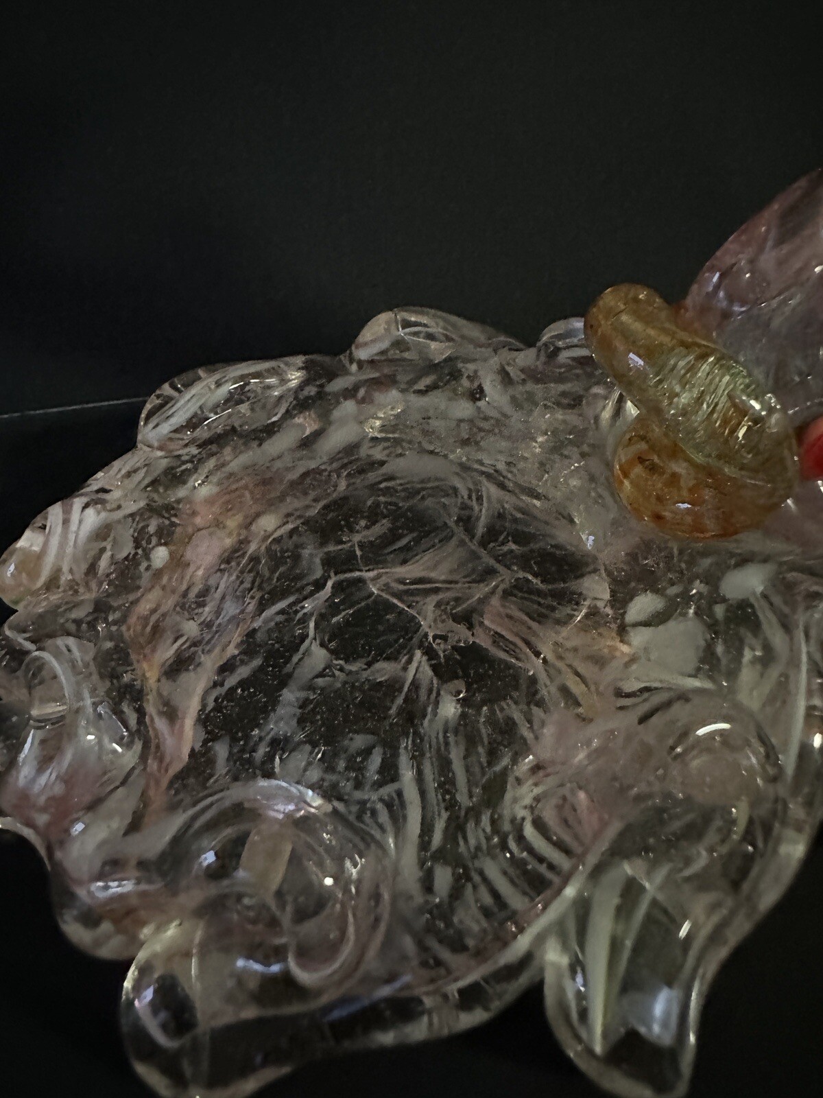 ZBS Czech Bohemian Art Glass Stanislav Halama Koi Fish Figurine Bowl Sculpture