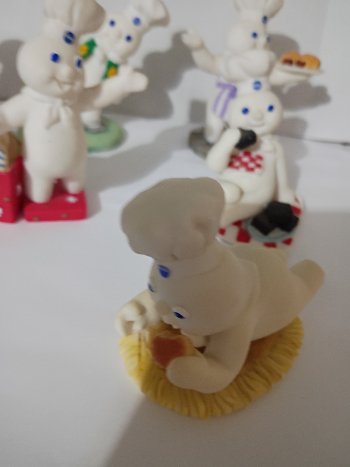 Vintage 1997 Danbury Mint Christmas Doughboy Calendar Month Figurine Lot Of 7