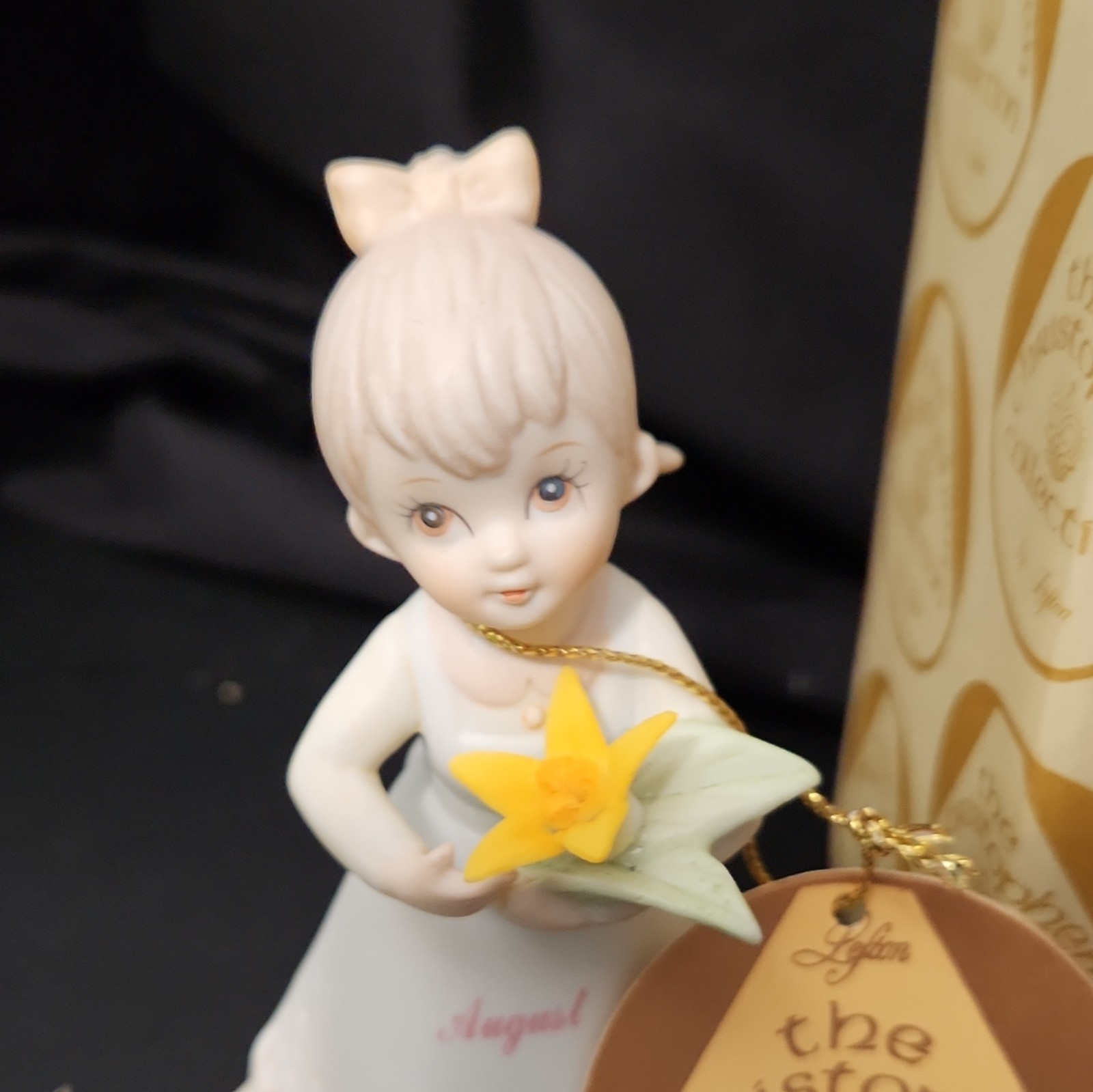 Lefton The Christopher Collection August Angel Porcelain Figurine 1983 5″ Boxed