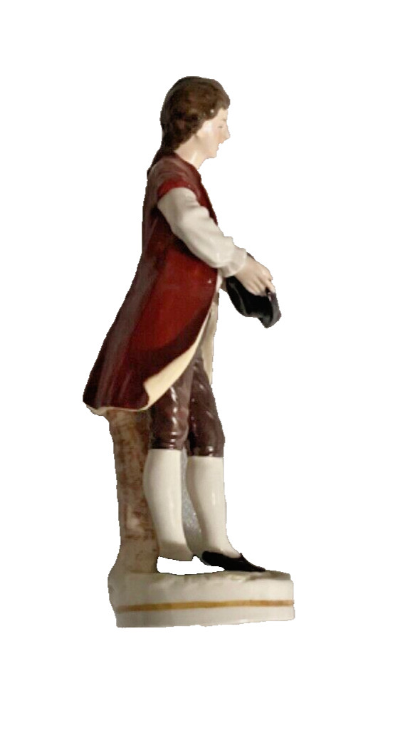 Sitzendorf Figurine 11046 Apple Seller 7″ Man Holding Basket Grapes Porcelain